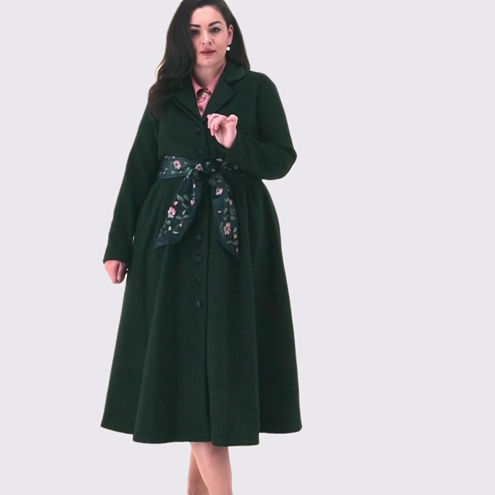 Coat Lady D "DARK GREEN"