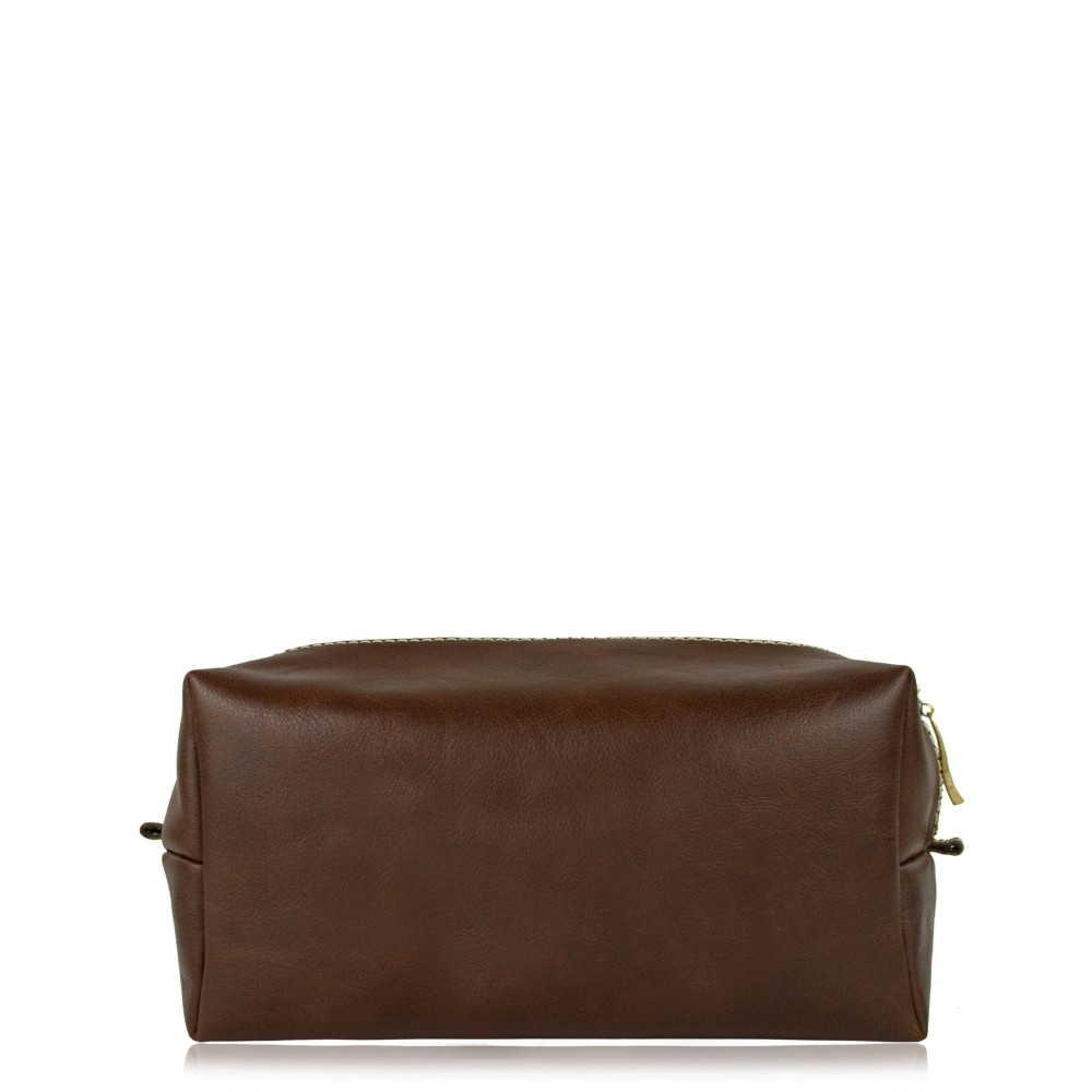 Pánska kozmetická taška s iniciálami "TMAVOHNEDÁ"