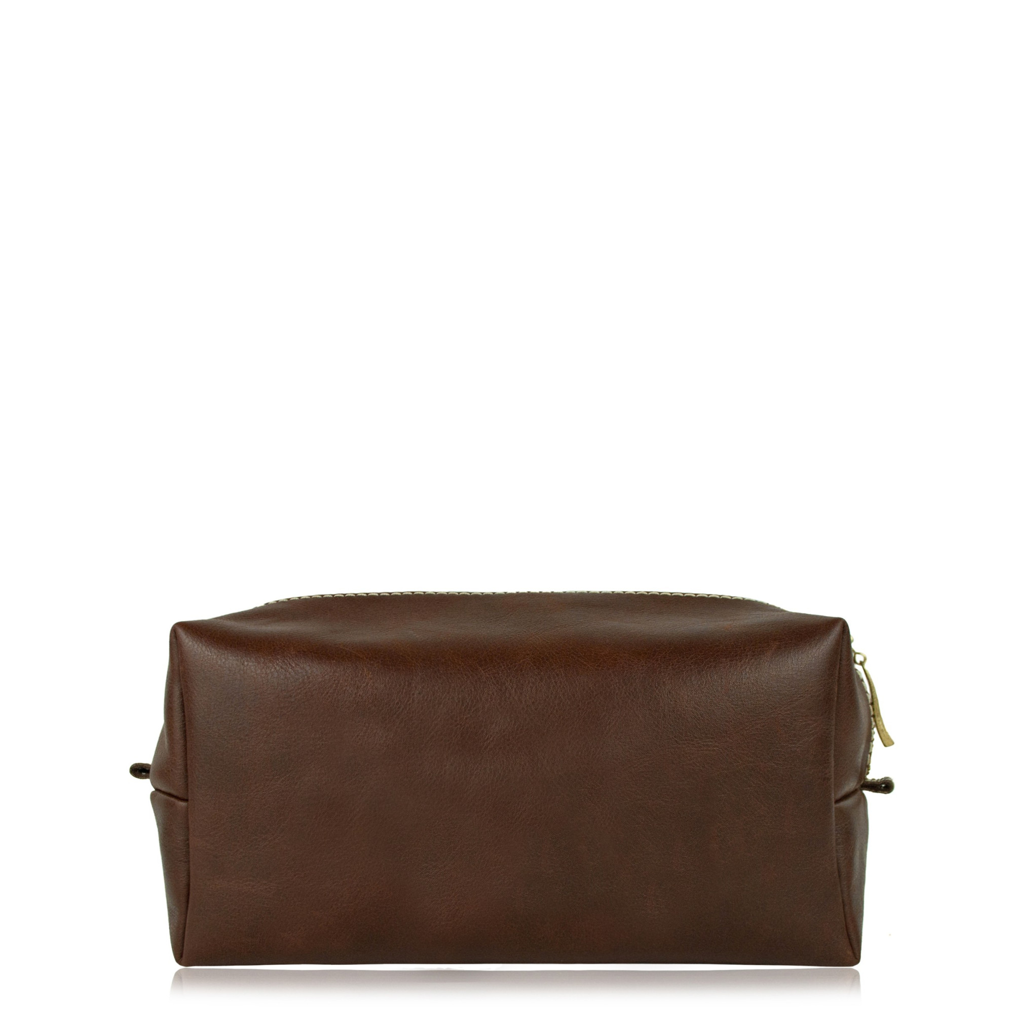 Pánska kozmetická taška s iniciálami "TMAVOHNEDÁ"