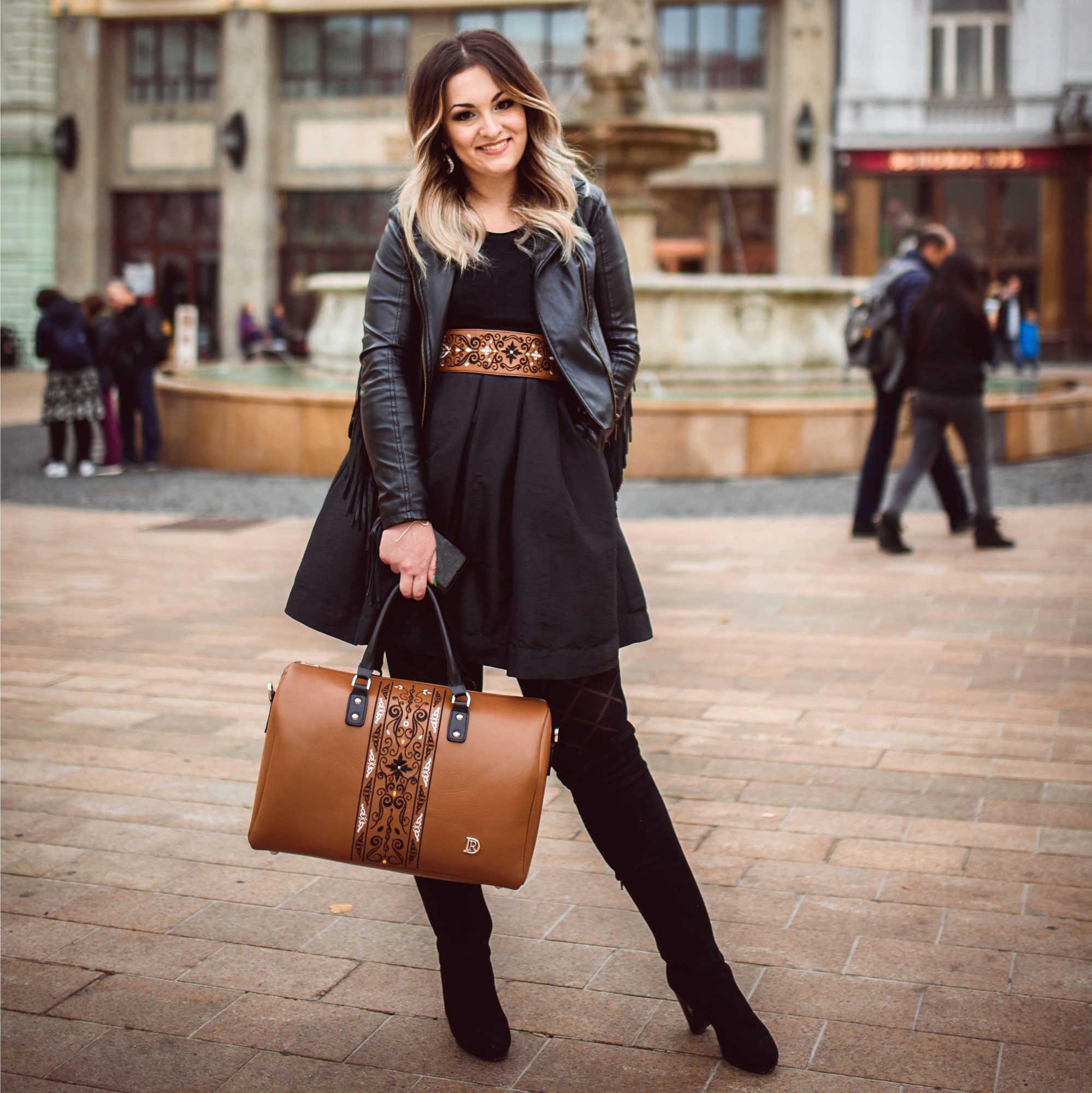 DÁMSKÝ OPASEK NA ŠATY Princessa "HNĚDÝ"