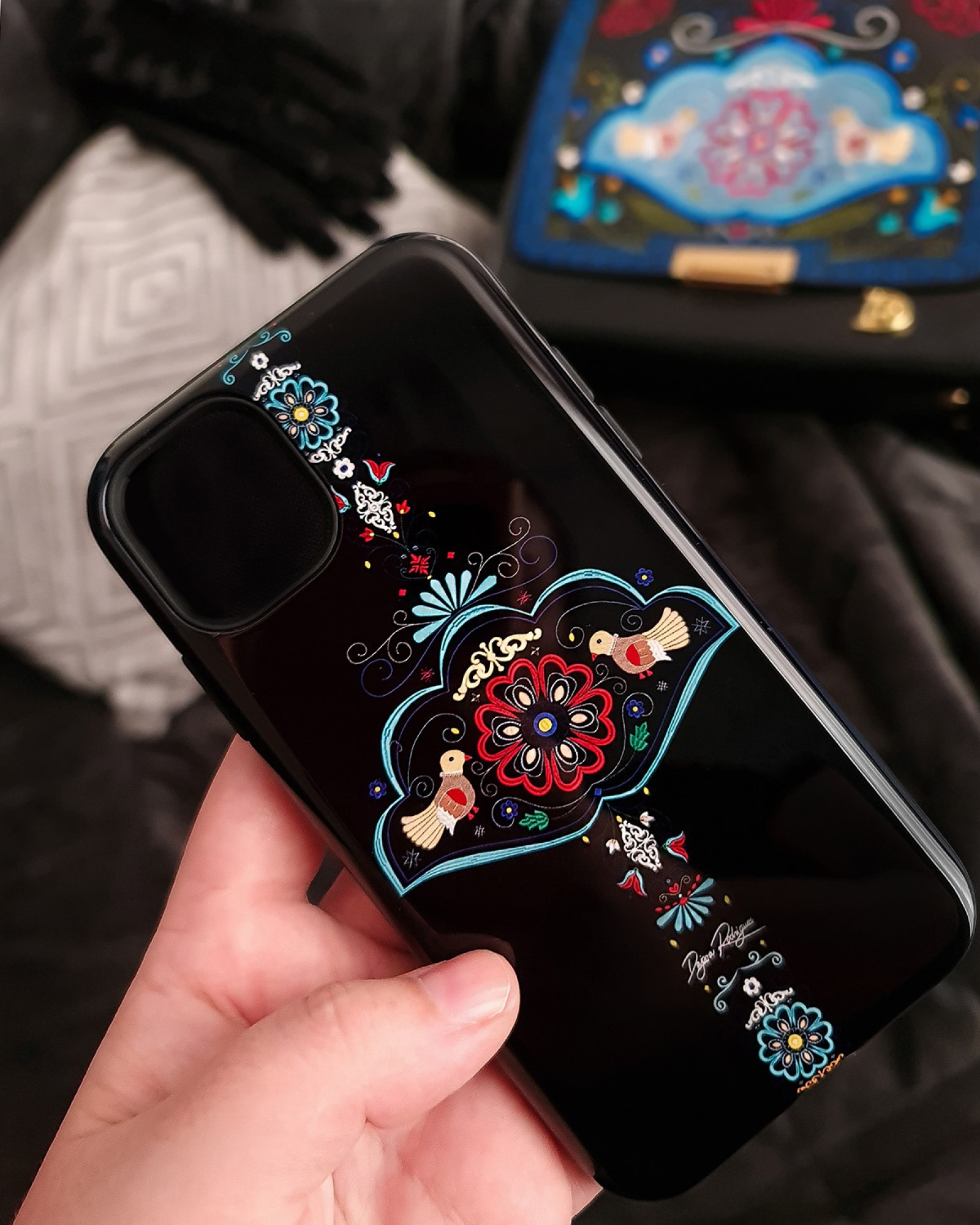 Mobile phone cover Heart of Europe "BLACK"