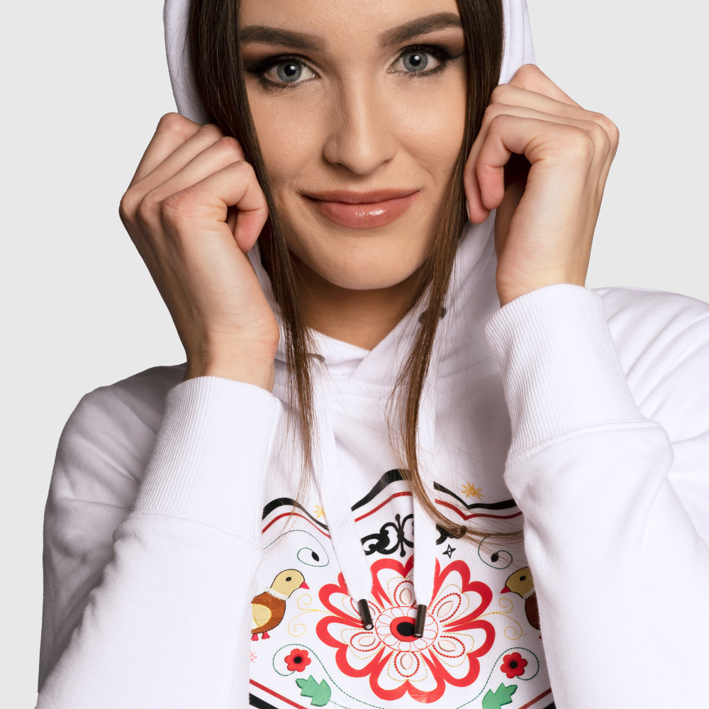 Hoodie HEART OF EUROPE ,,WHITE,,