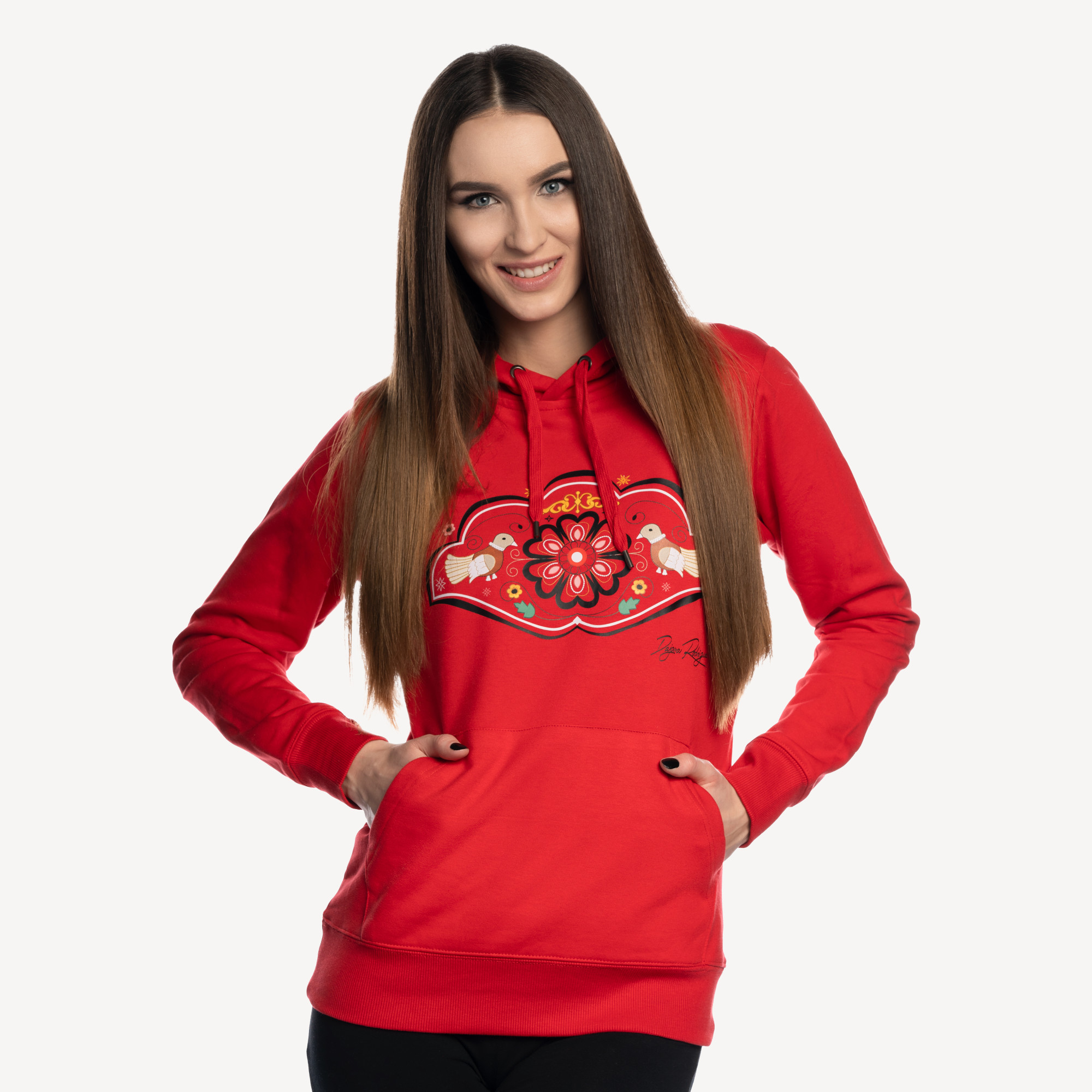 Hoodie HEART OF EUROPE ,,RED,,