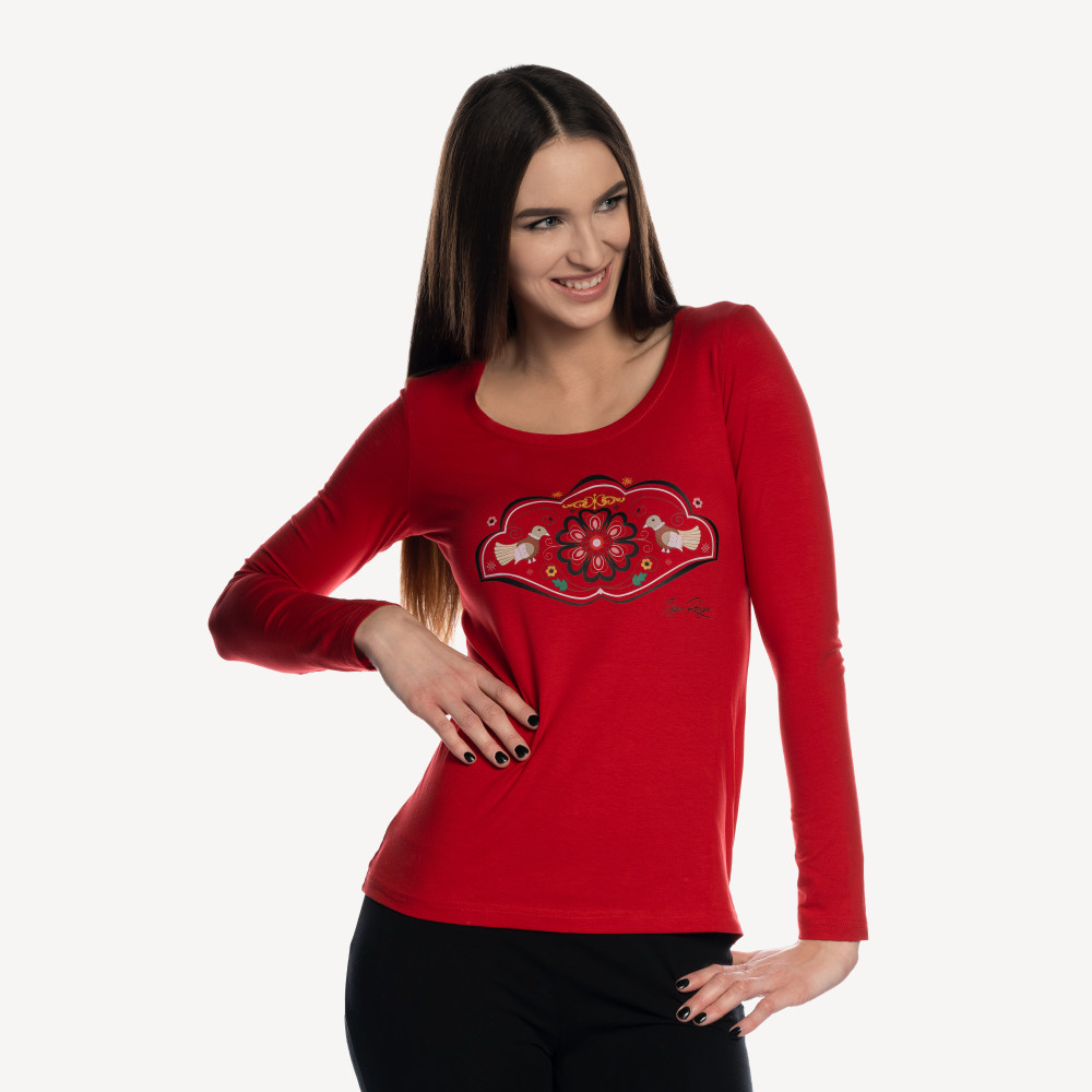 LONG SLEEVE T-SHIRT HEART OF EUROPE "RED"