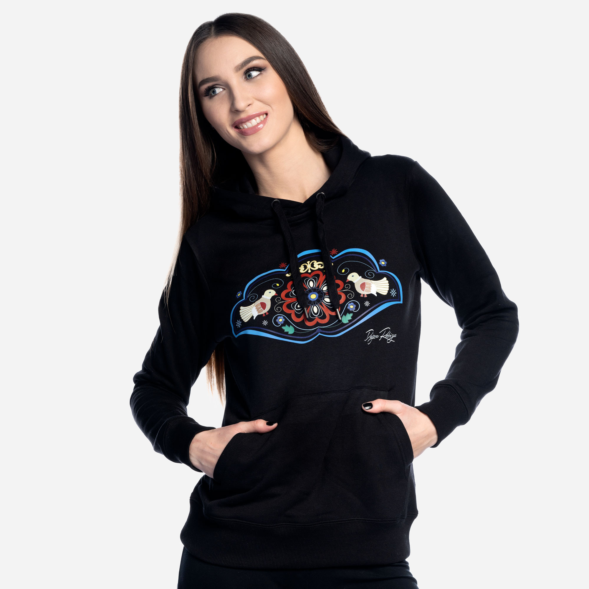 Hoodie HEART OF EUROPE ,,BLACK,,