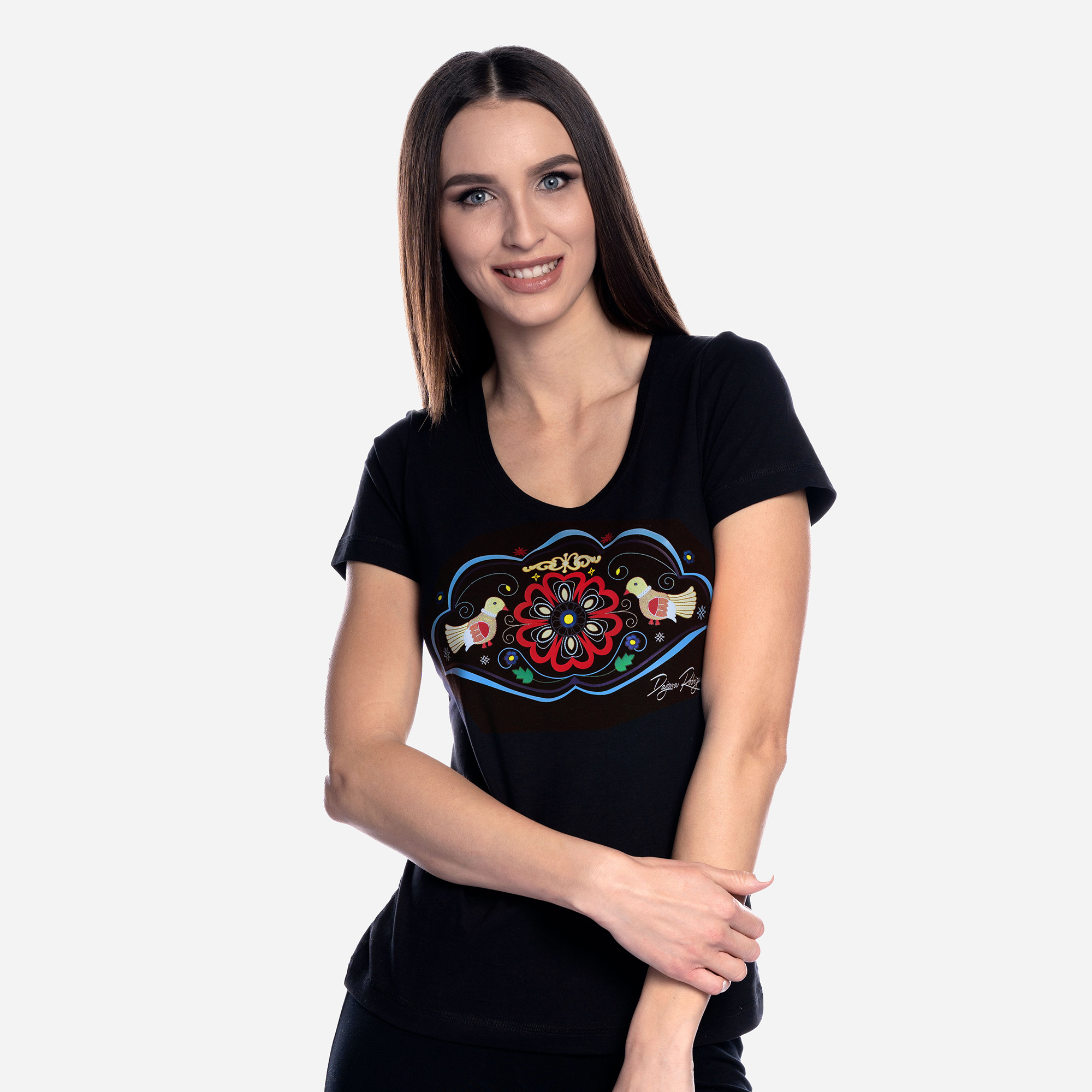 T-SHIRT HEART OF EUROPE ,,BLACK,,