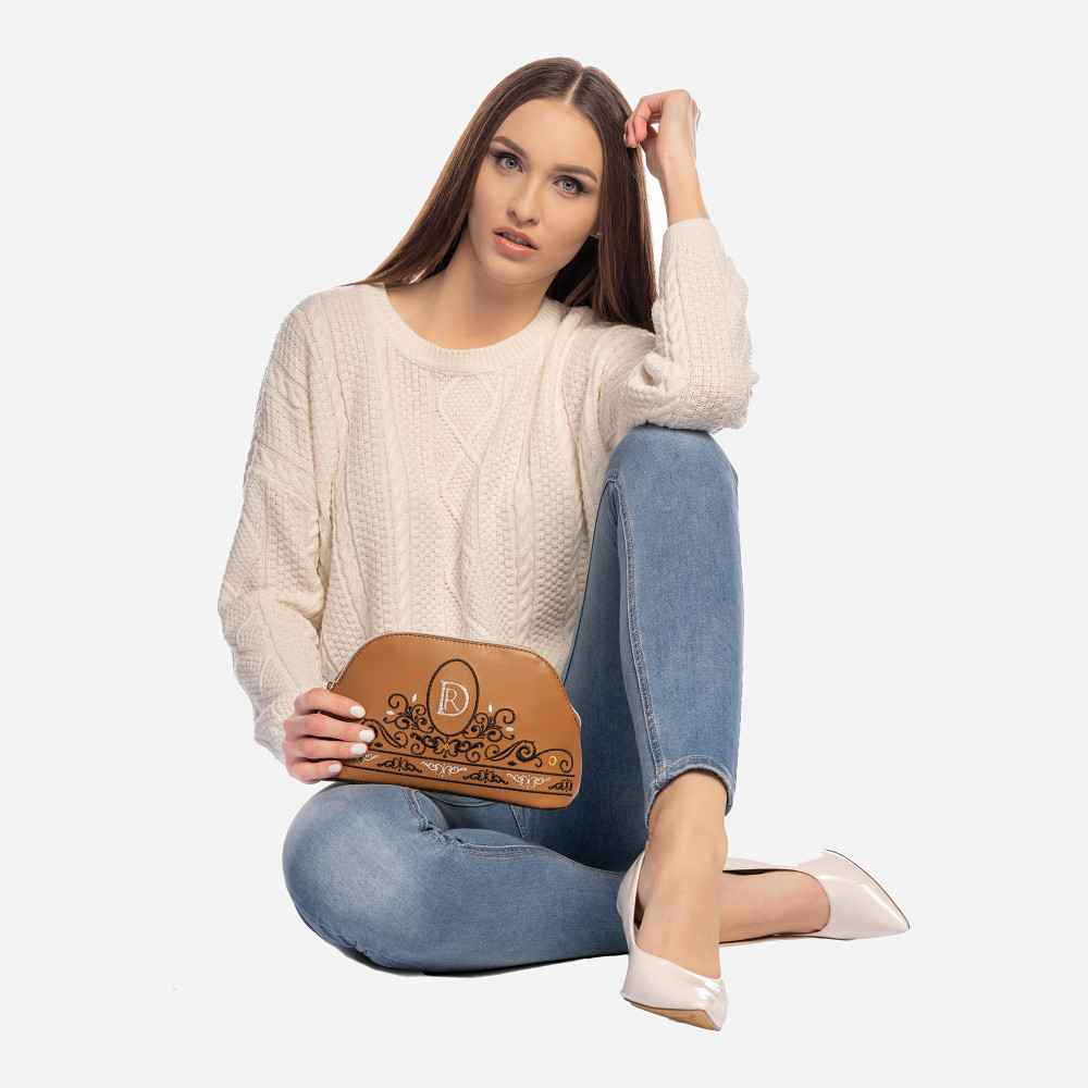COSMETIC BAG "Princessa" Brown