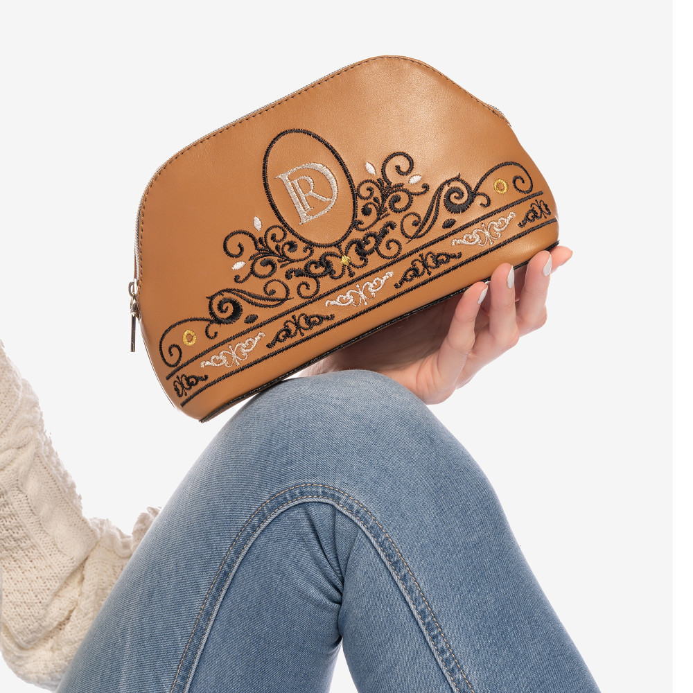 COSMETIC BAG "Princessa" Brown