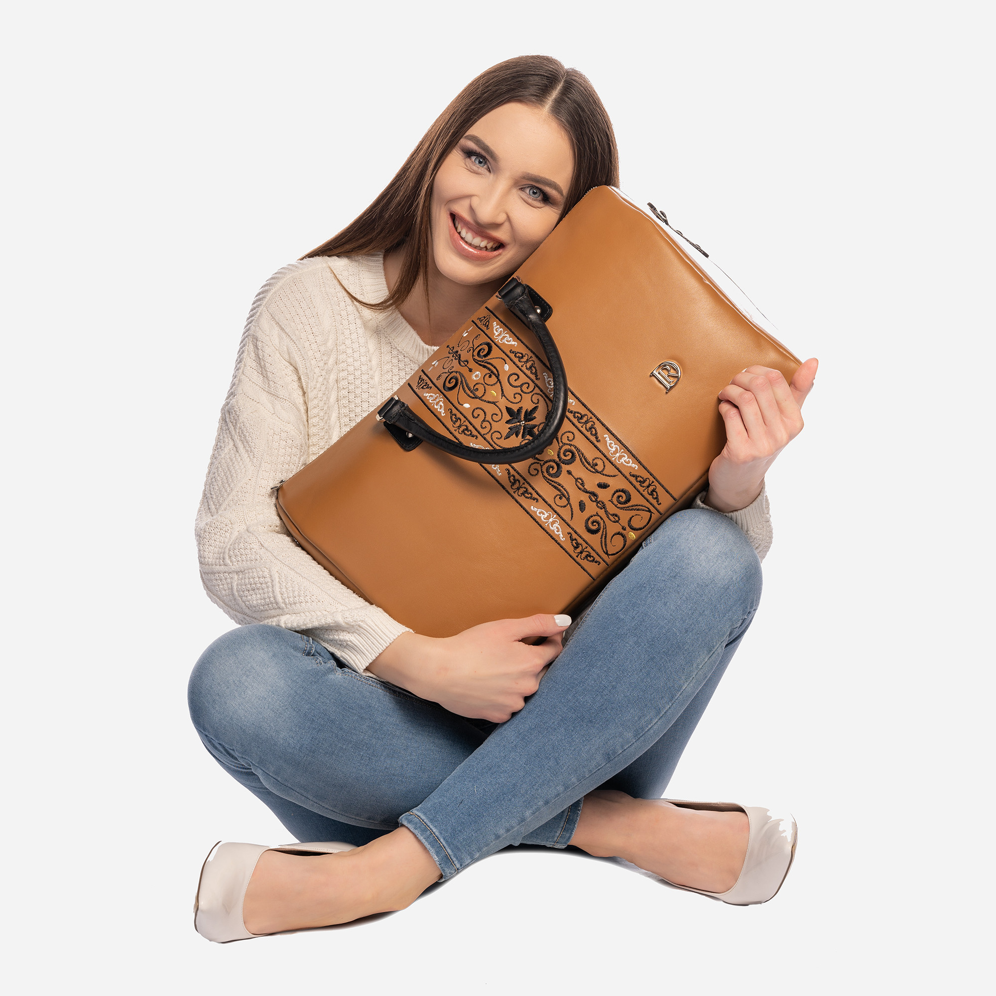 TRAVEL BAG "Princessa" Brown
