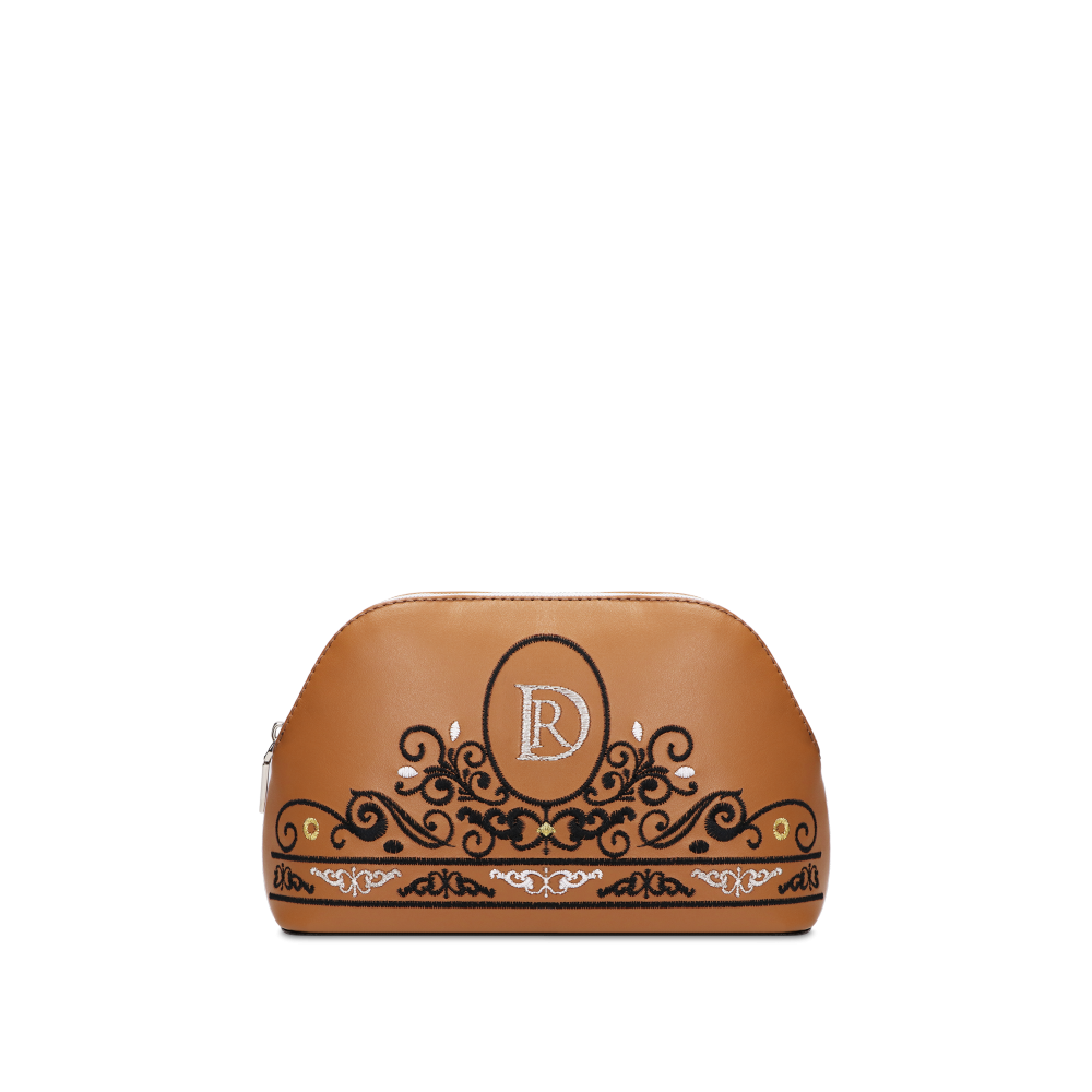 COSMETIC BAG "Princessa" Brown