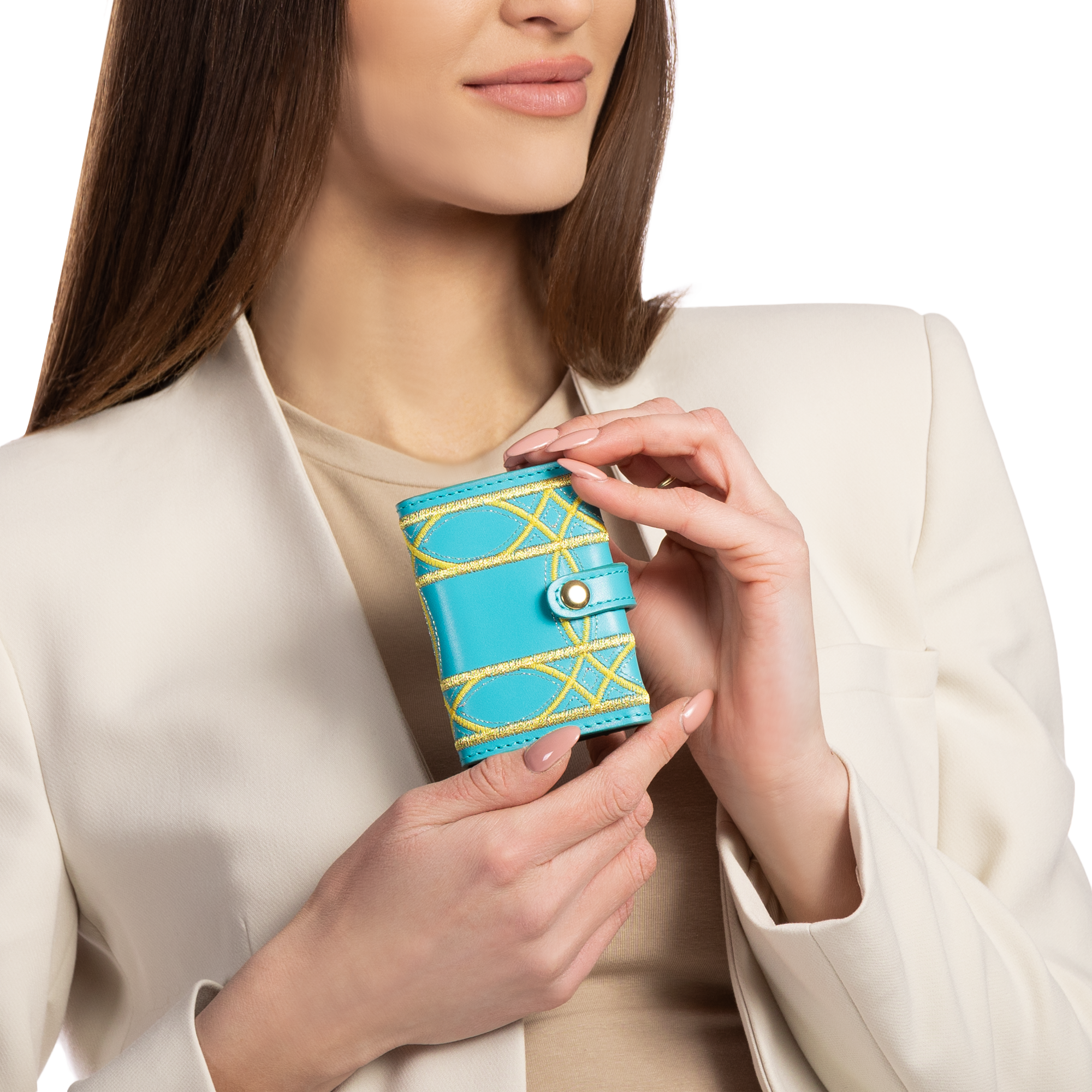 Card holder Iris "TURQUOISE"