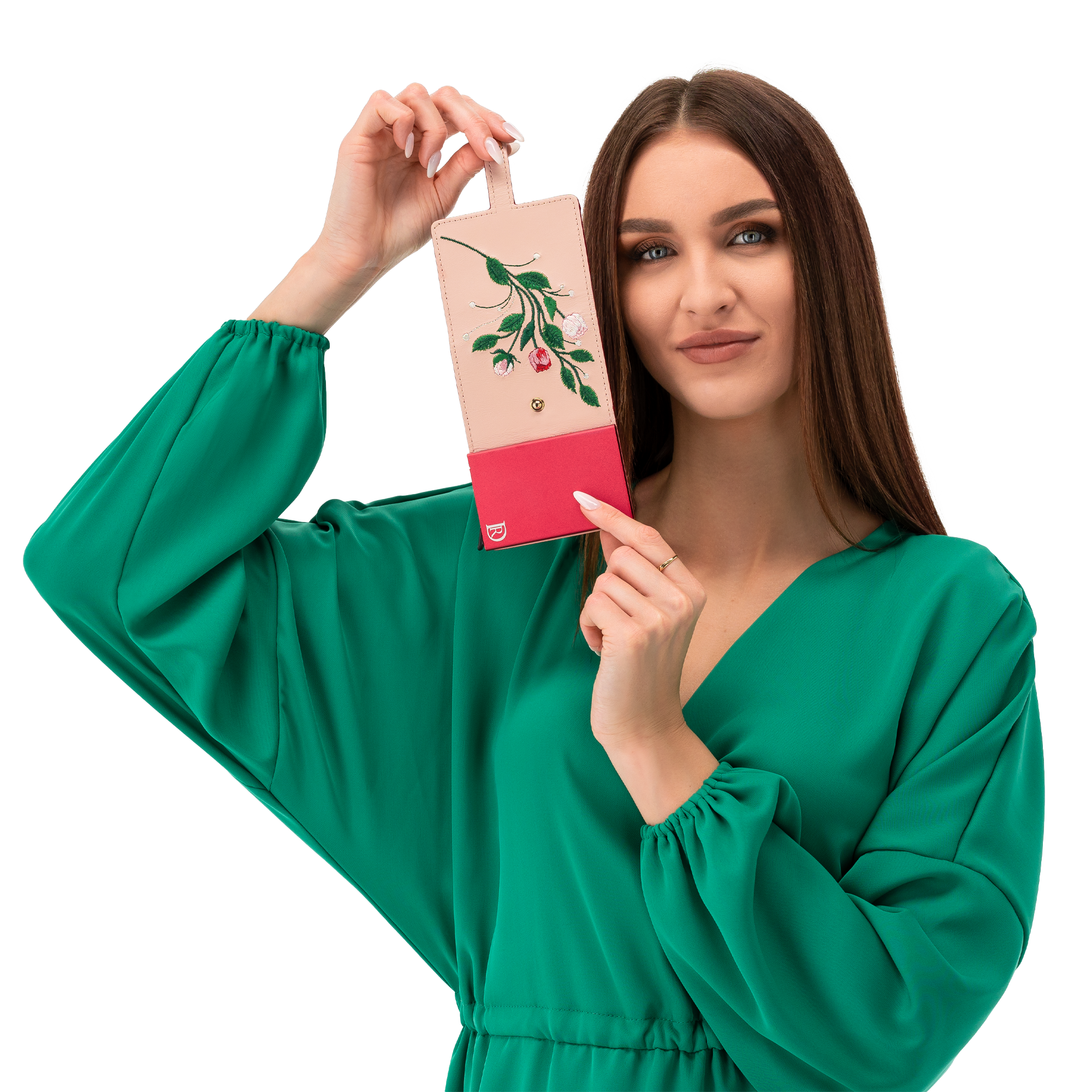 TARJETERO PEONY " ROSA EMPOLVADO"