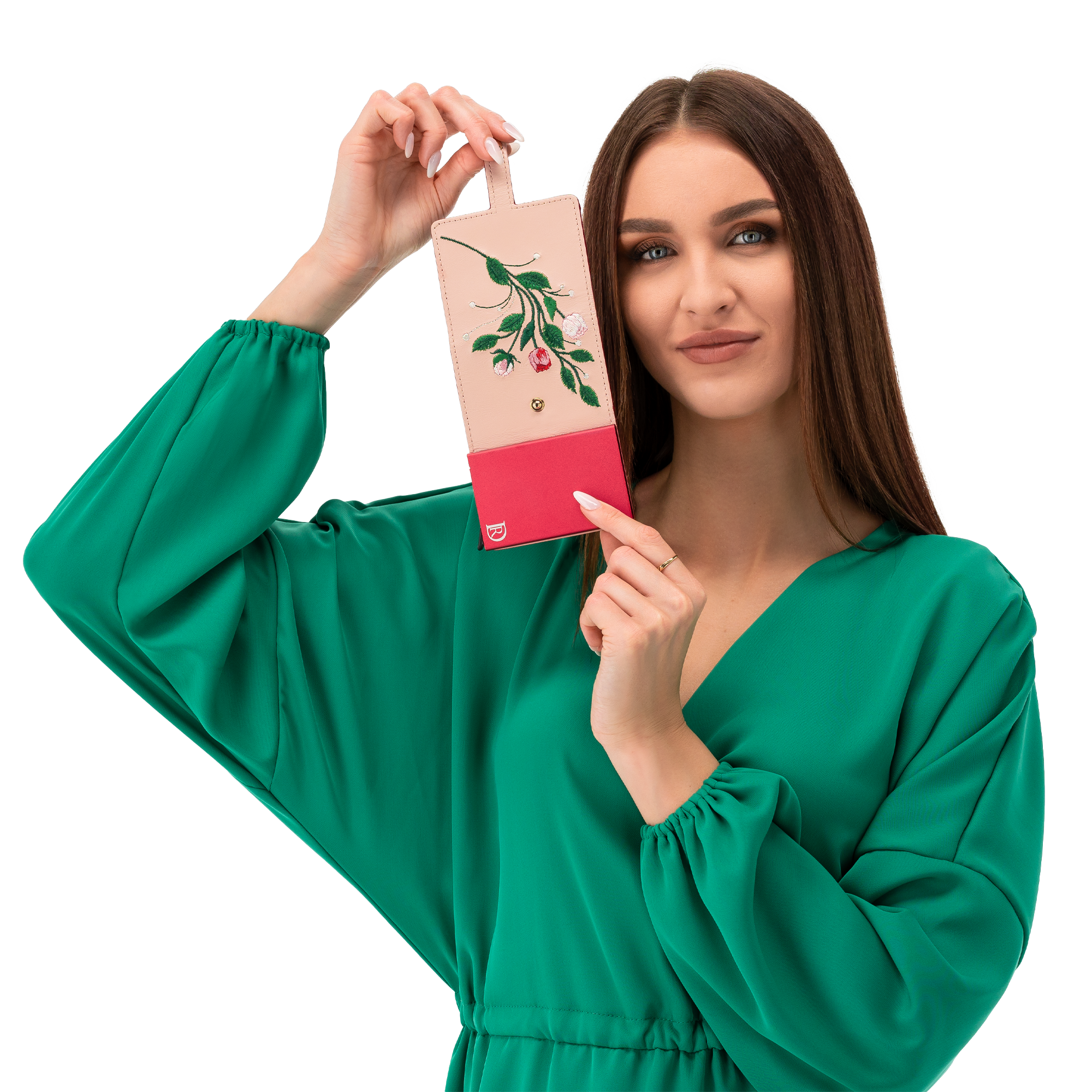 CARDHOLDER PEONY "DUSTY PINK"