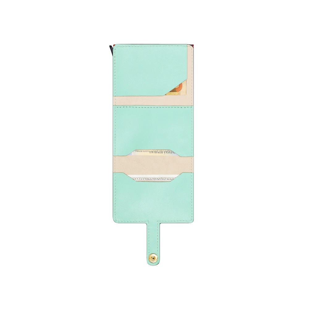 CARDHOLDER PEONY "PASTEL GREEN"