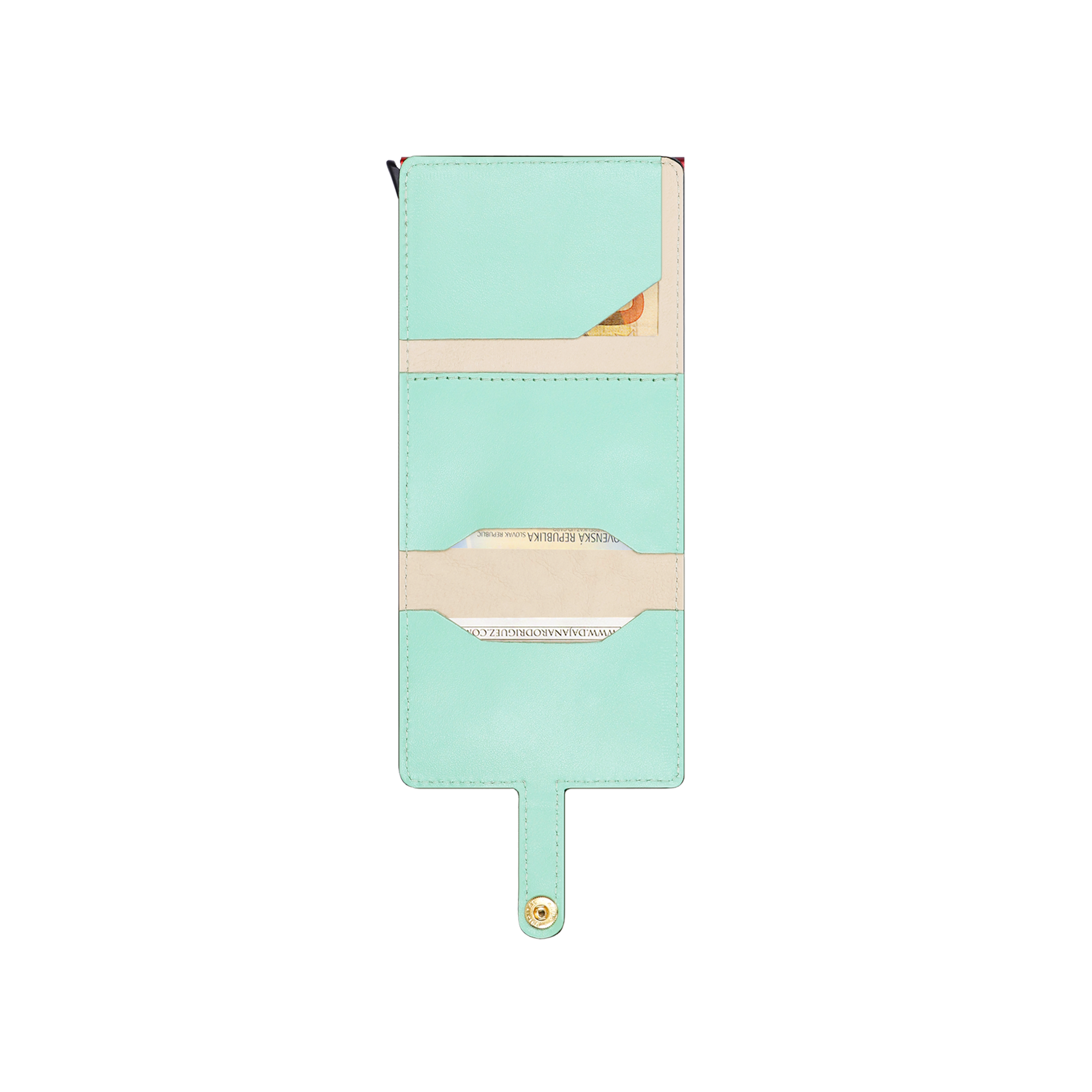 CARDHOLDER PEONY "PASTEL GREEN"