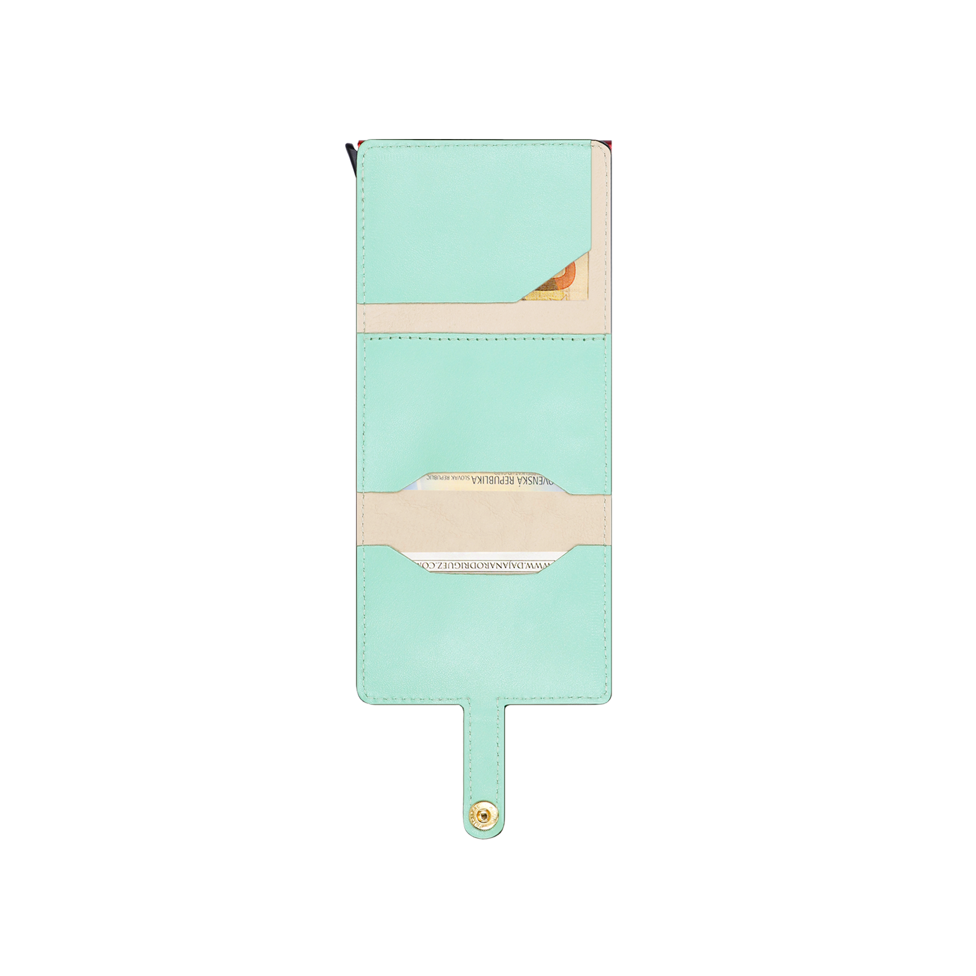 CARDHOLDER PEONY "PASTEL GREEN"