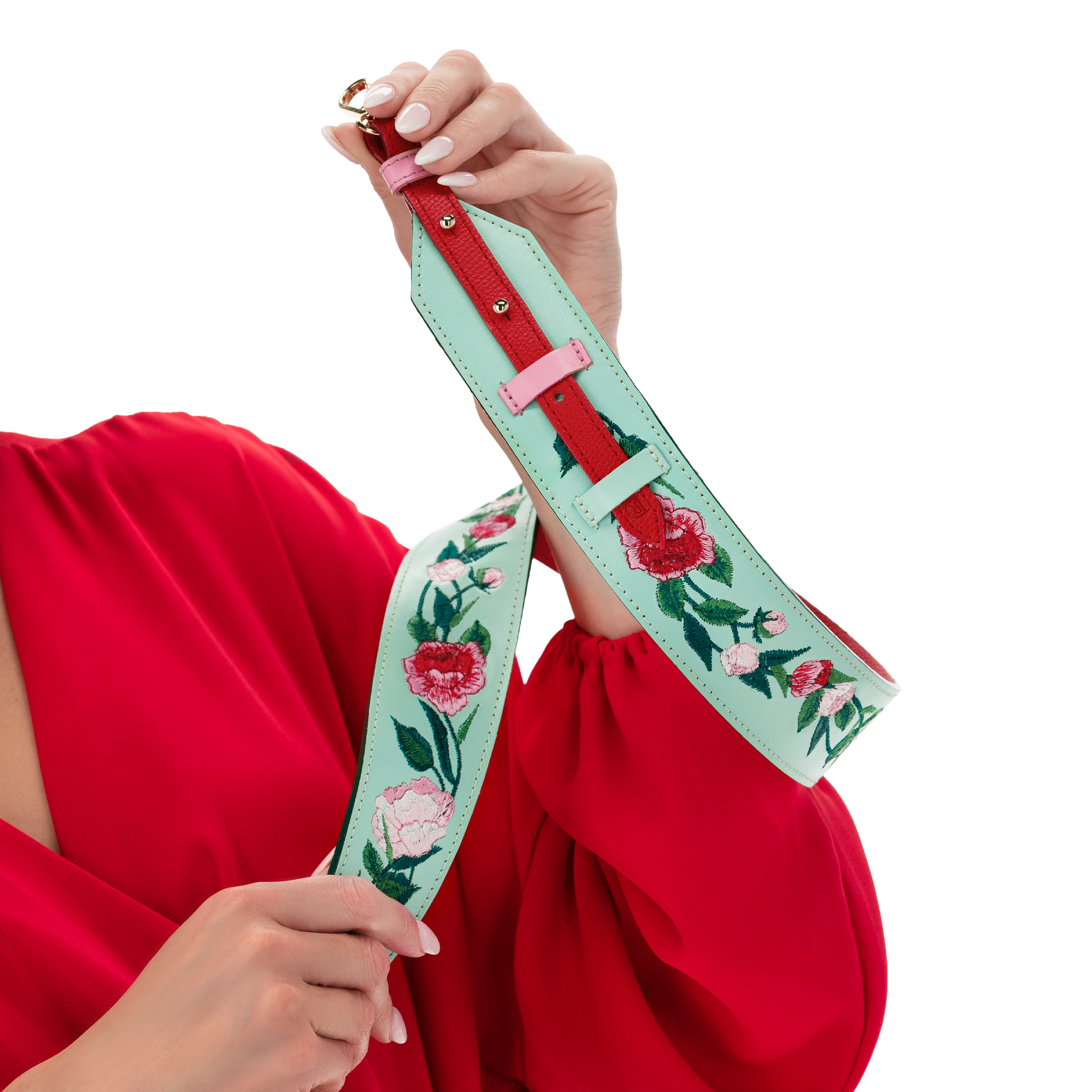 STRAP PEONY "PASTEL GREEN"