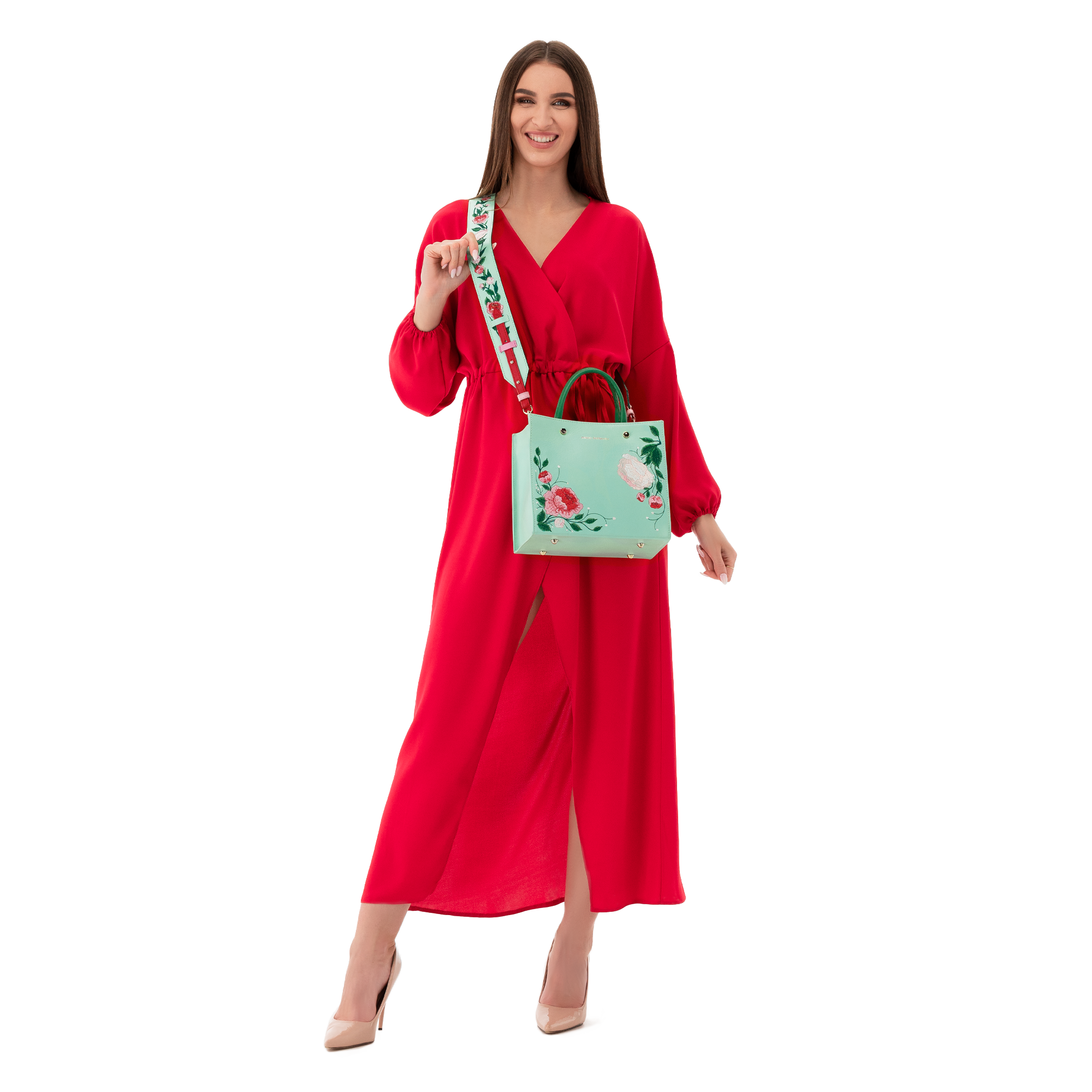 STRAP PEONY "PASTEL GREEN"