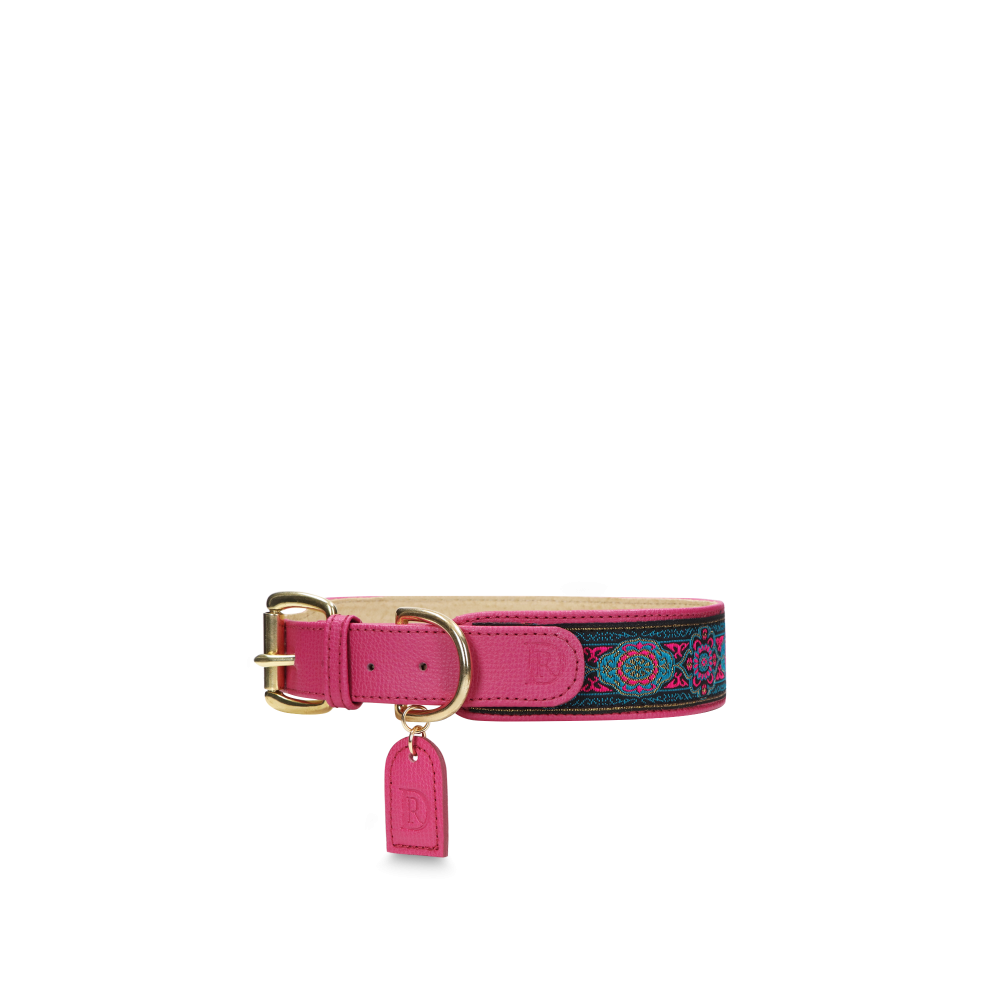 Obojok II Bohemian "FUCHSIA"