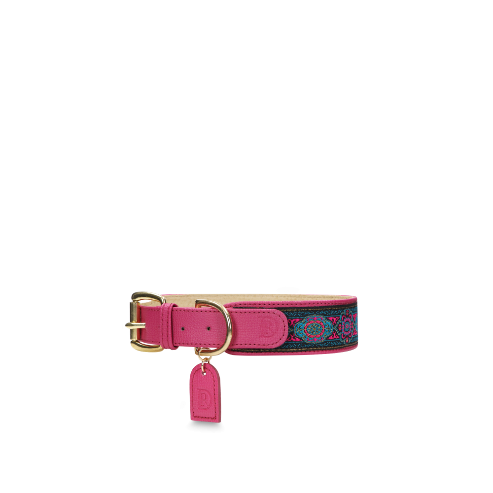 Obojok II Bohemian "FUCHSIA"