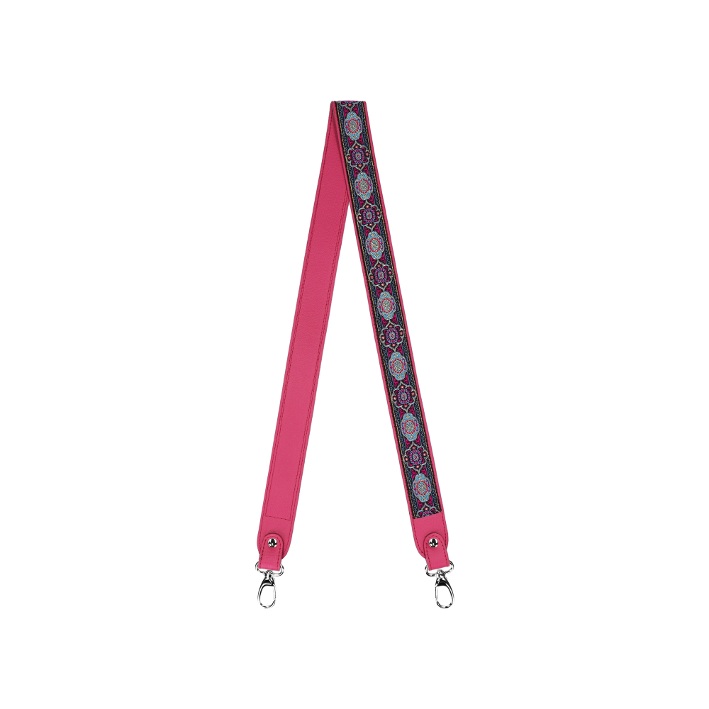 Popruh II Bohemian "FUCHSIA" Strieborná