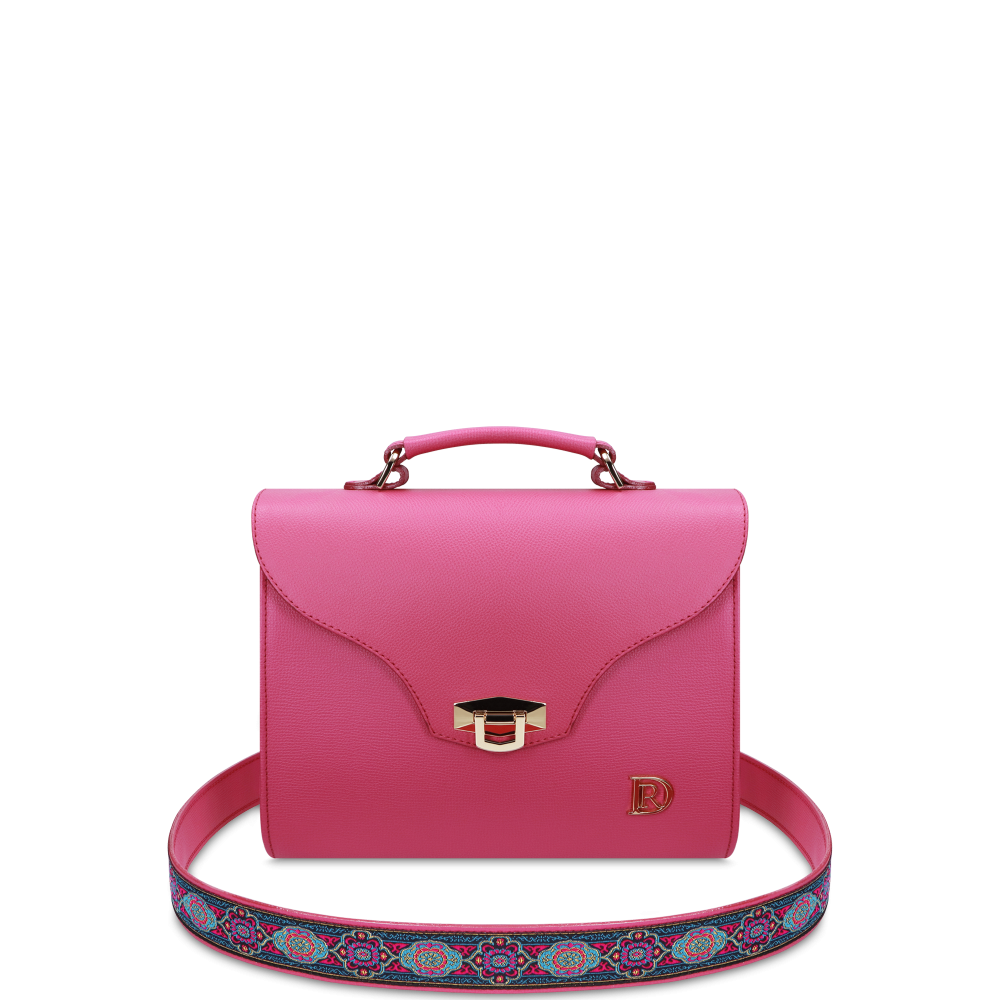 Vivienne Bohemian "FUCHSIA" + Popruh Zlatá