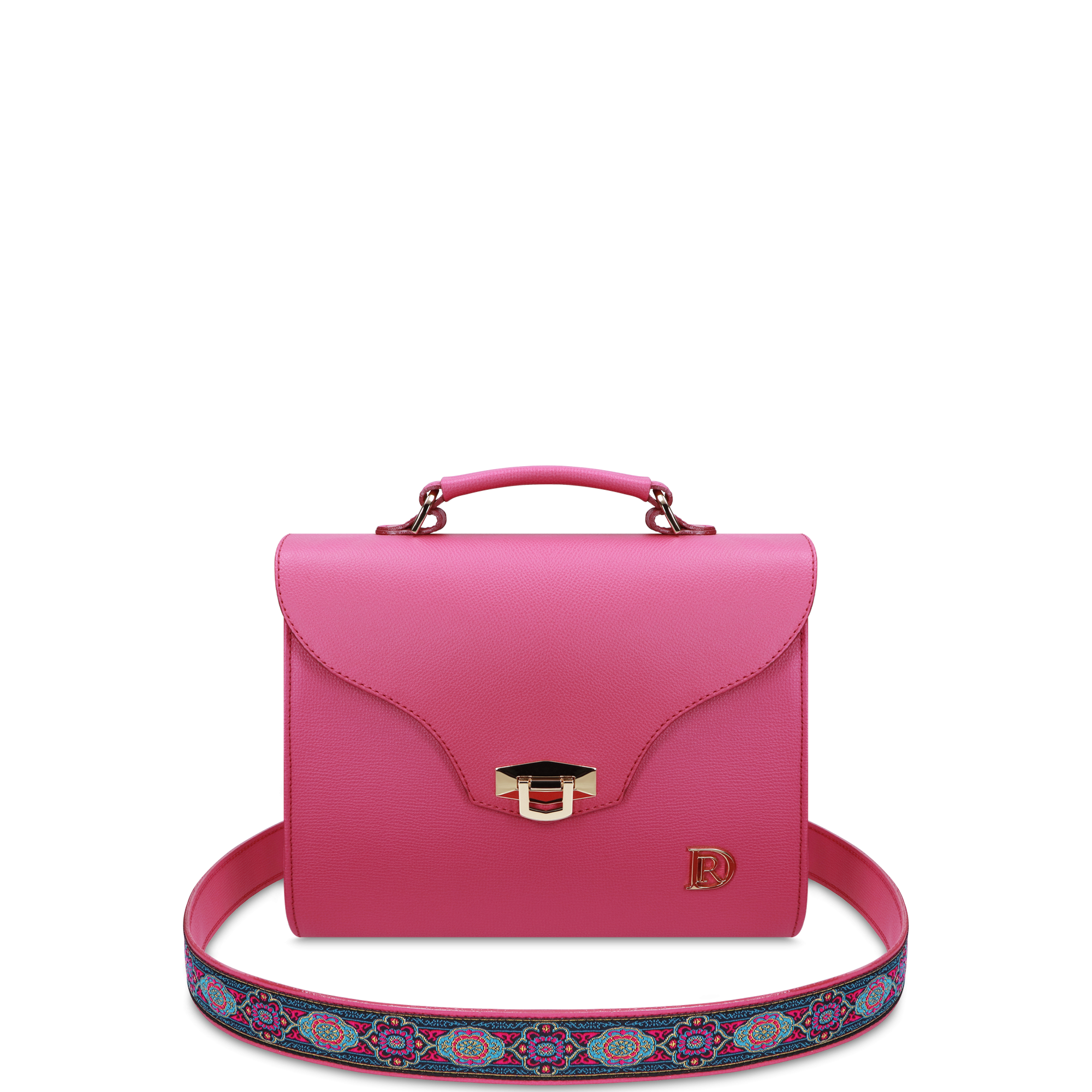 Vivienne Bohemian "FUCHSIA" + Popruh Zlatá