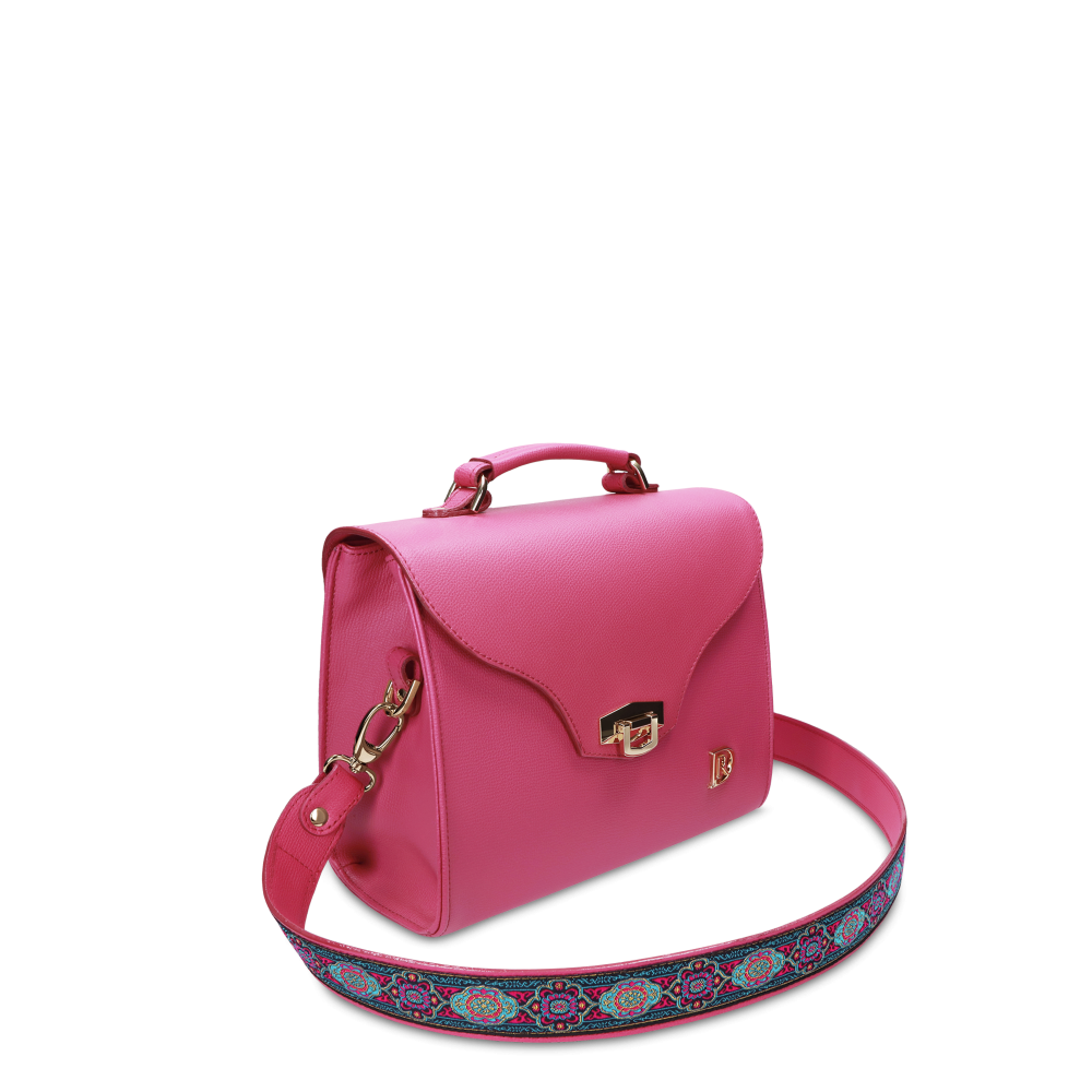 Vivienne Bohemian "FUCHSIA" + Popruh Zlatá