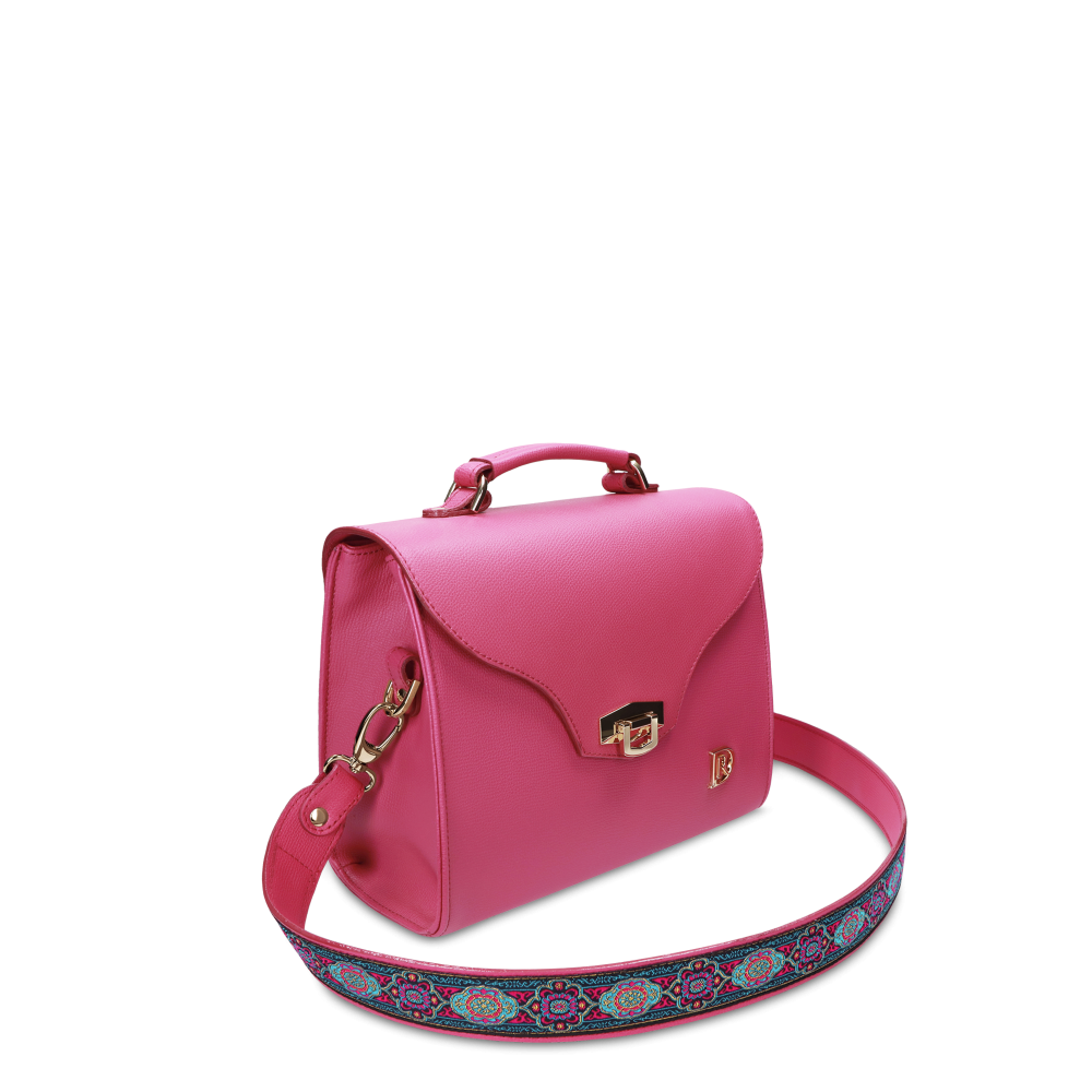 Vivienne Bohemian "FUCHSIA" + Popruh Zlatá