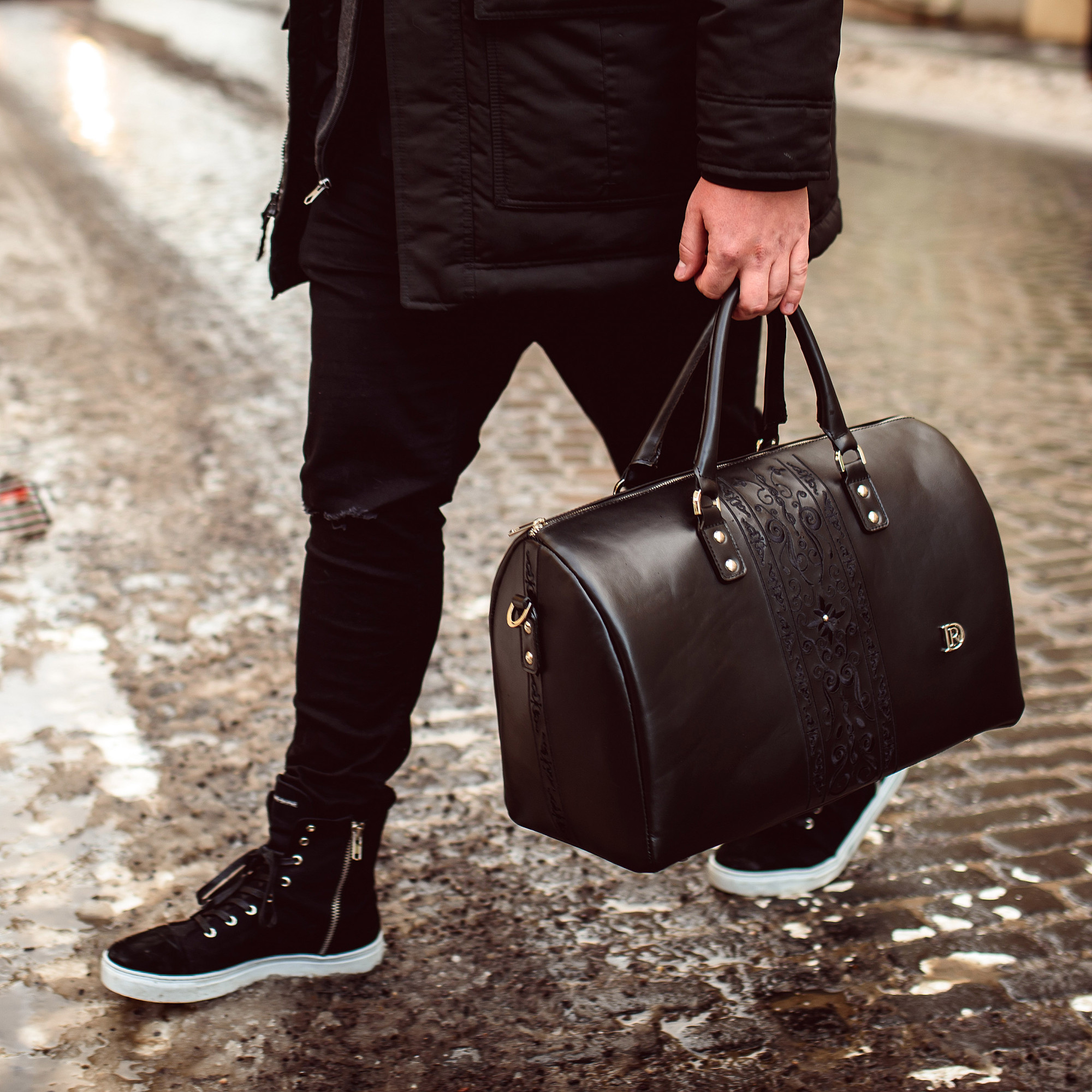 Unisex Cestovná taška Princessa "ČIERNA" Zlatá