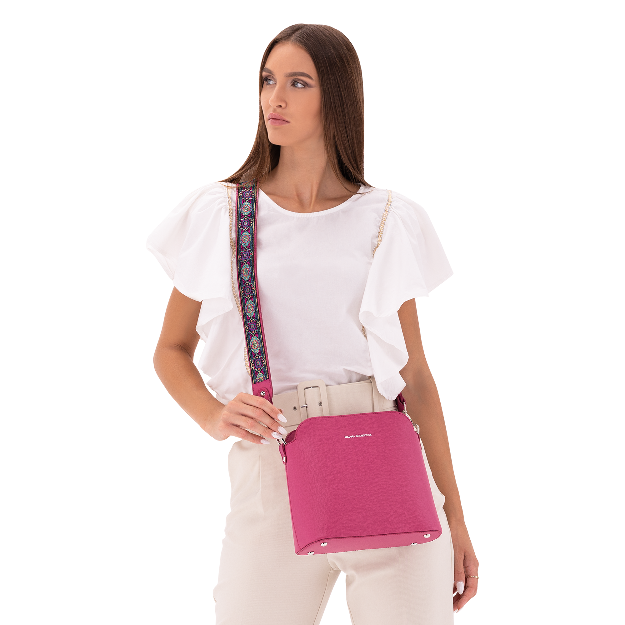 Mia Bohemian "FUCHSIA" + Popruh Zlatá