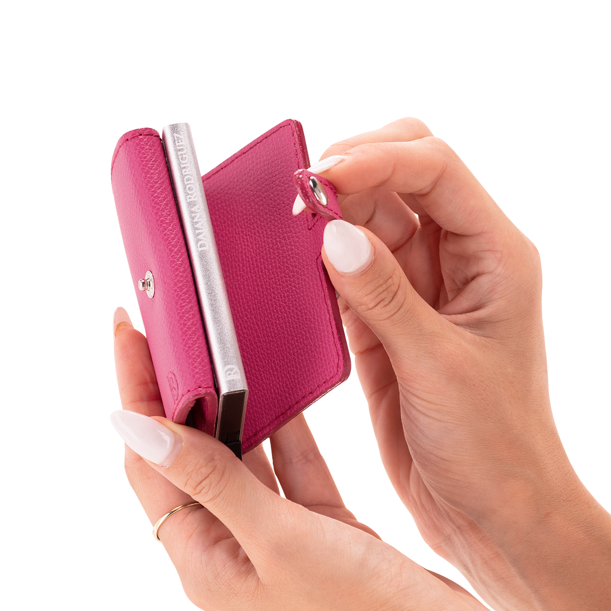 Cardholder Bohemian "FUCHSIA" Strieborná