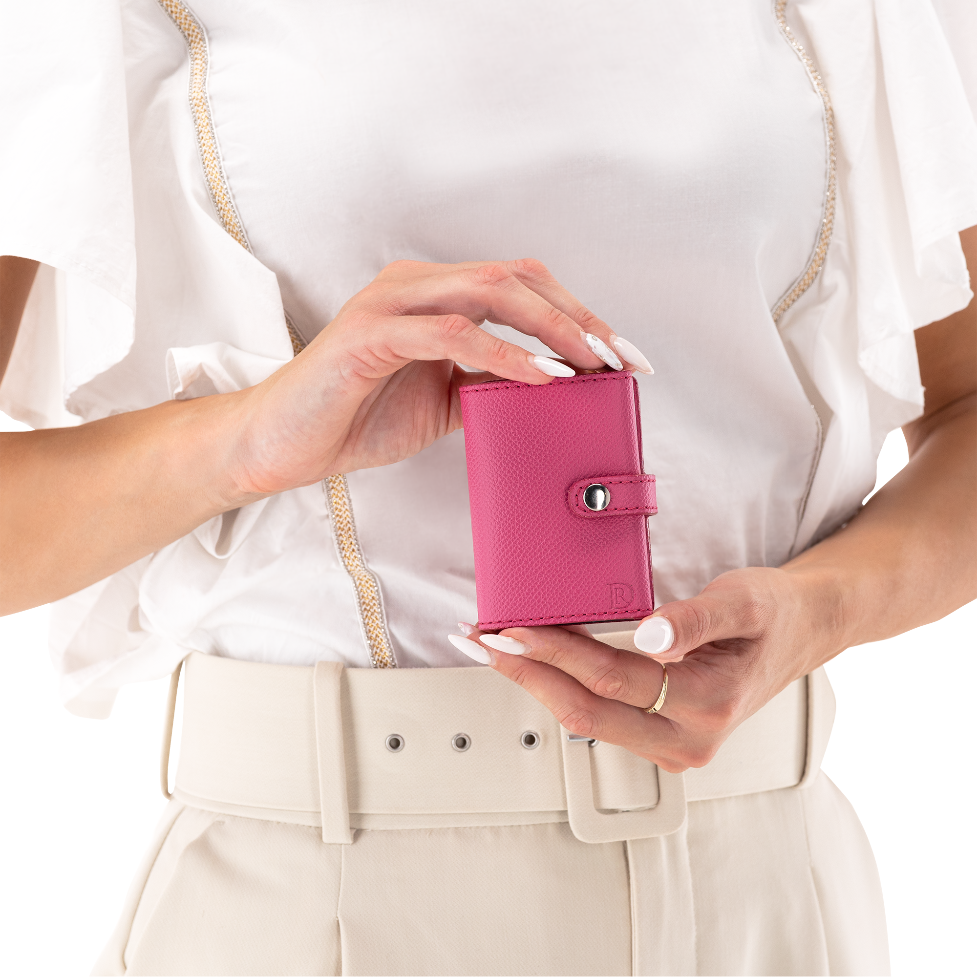 Cardholder Bohemian "FUCHSIA" Strieborná