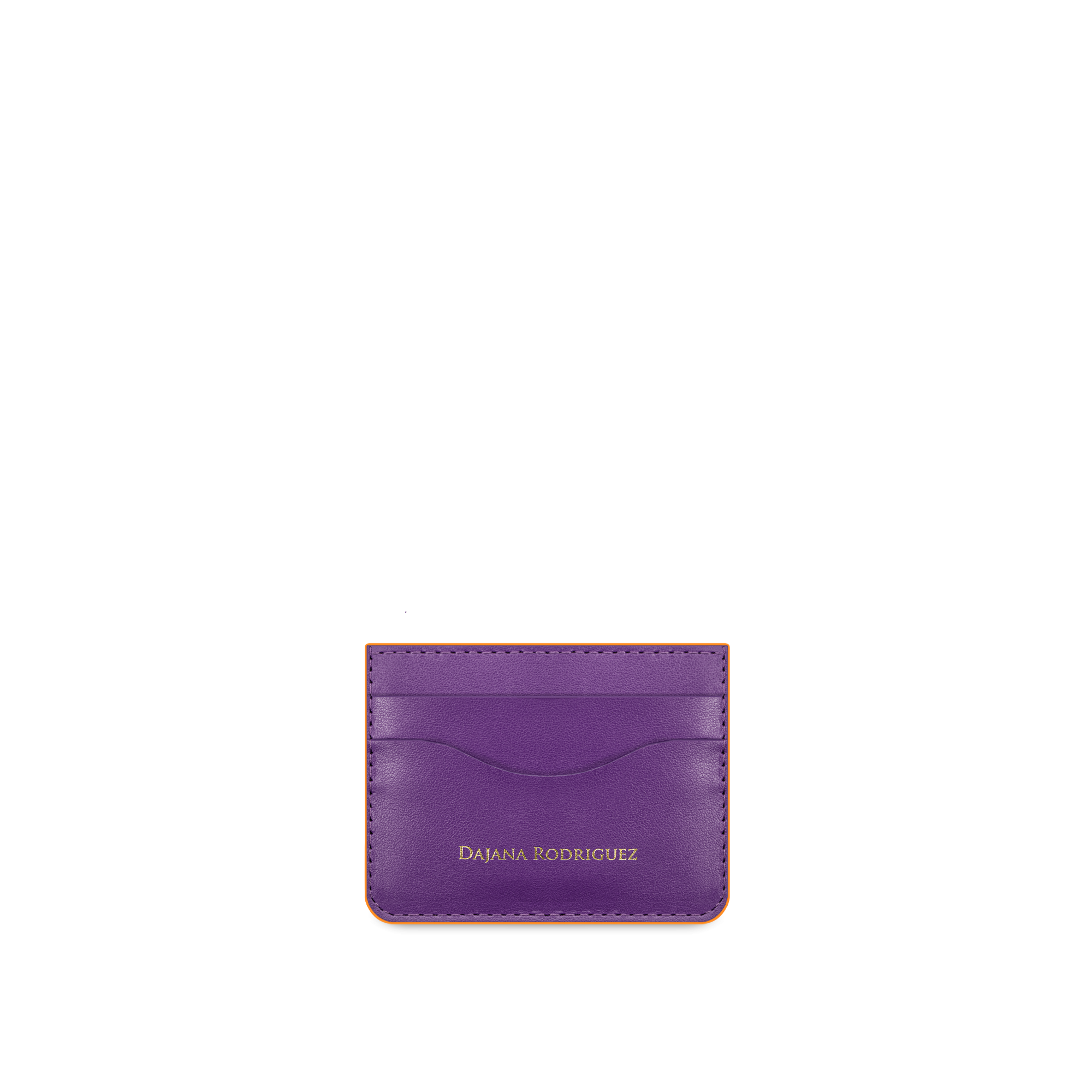 Slim Credit Cardholder Rio "MORADO OSCURO" Dorada