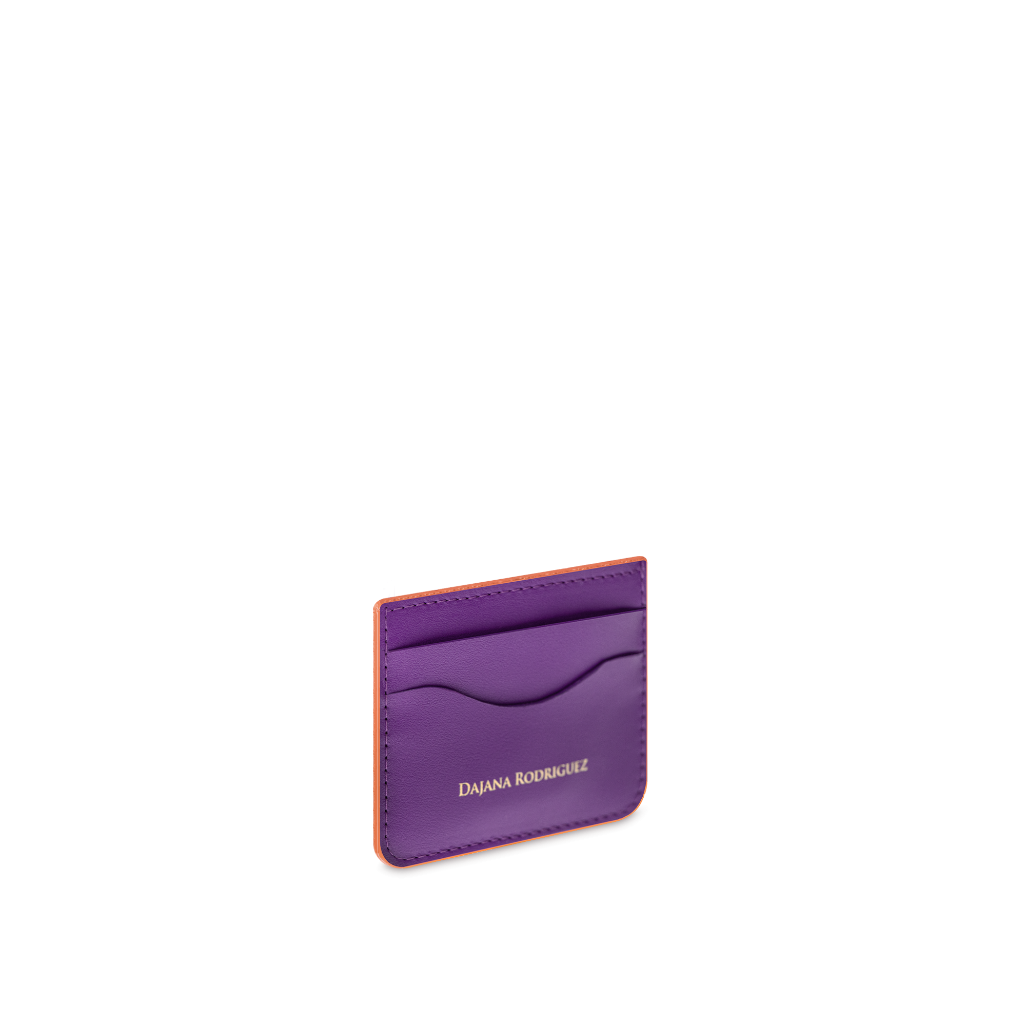 Slim Credit Cardholder Rio "MORADO OSCURO" Dorada