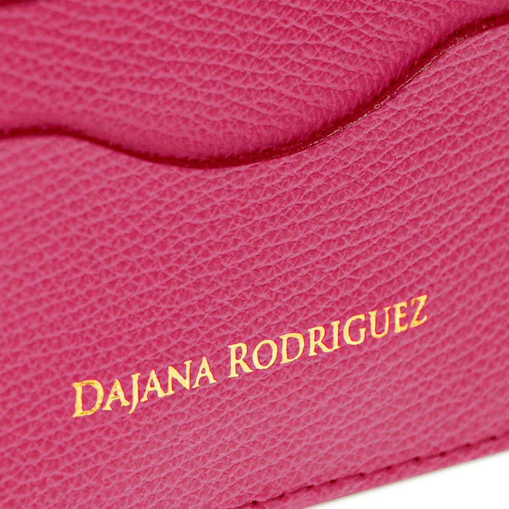 SLIM CREDIT CARDHOLDER BOHEMIAN "FUCHSIA" Gold