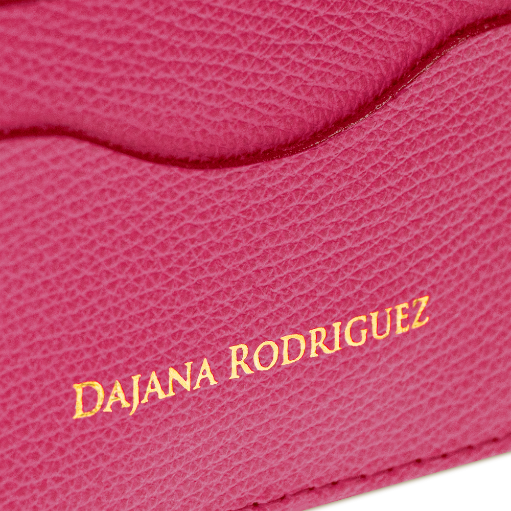 SLIM CREDIT CARDHOLDER BOHEMIAN "FUCHSIA" Gold