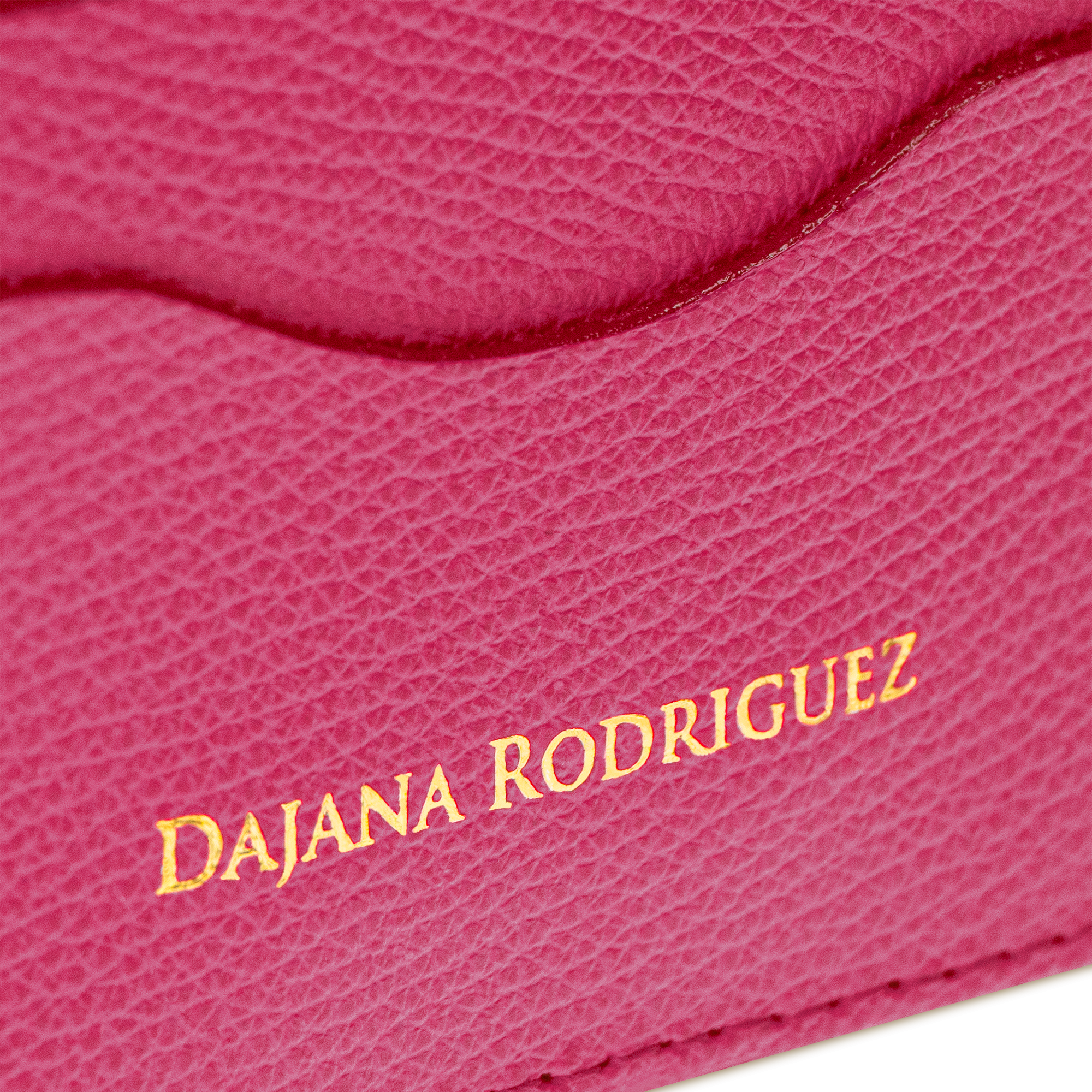 SLIM CREDIT CARDHOLDER BOHEMIAN "FUCHSIA" Gold