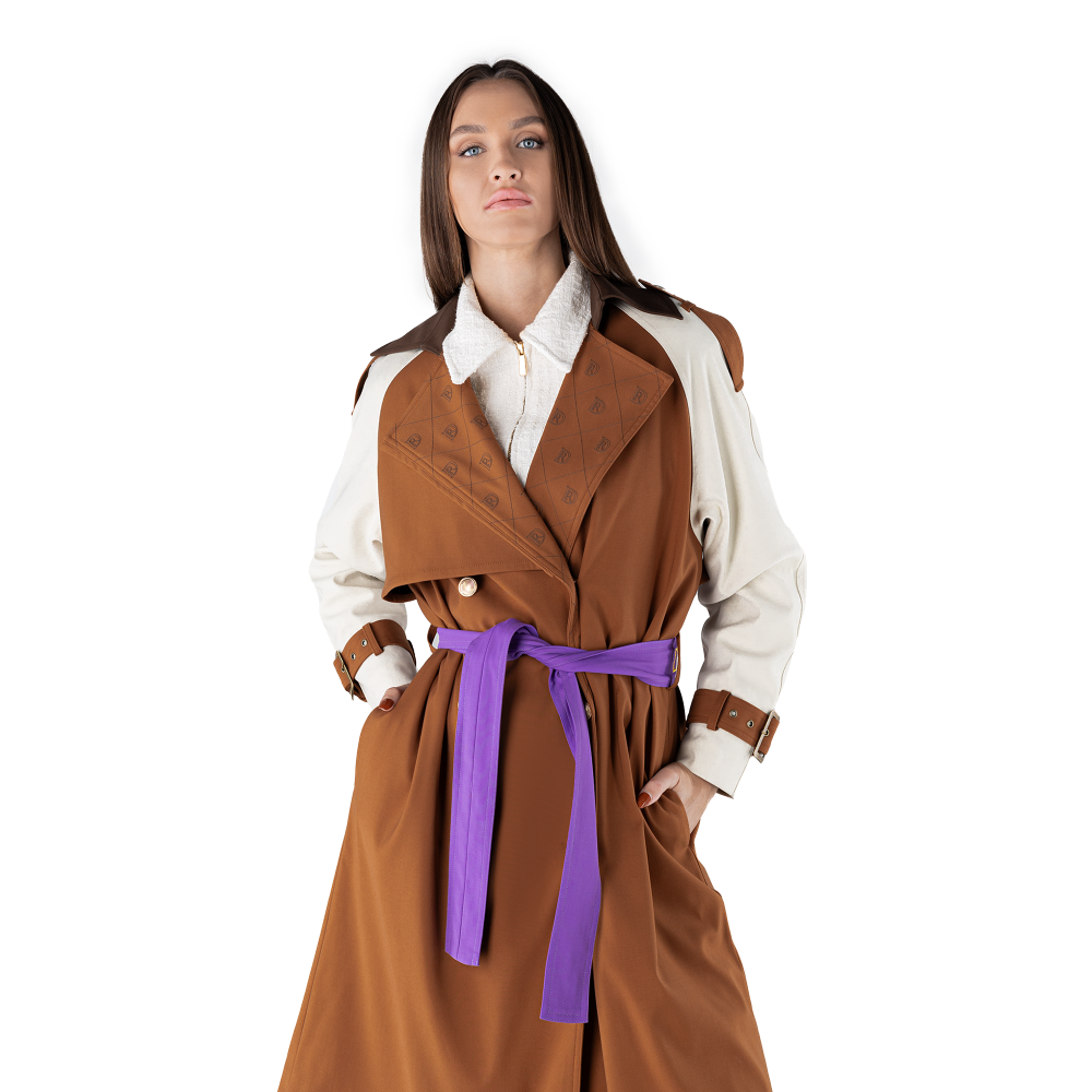 Embroidered coat belt Trinity