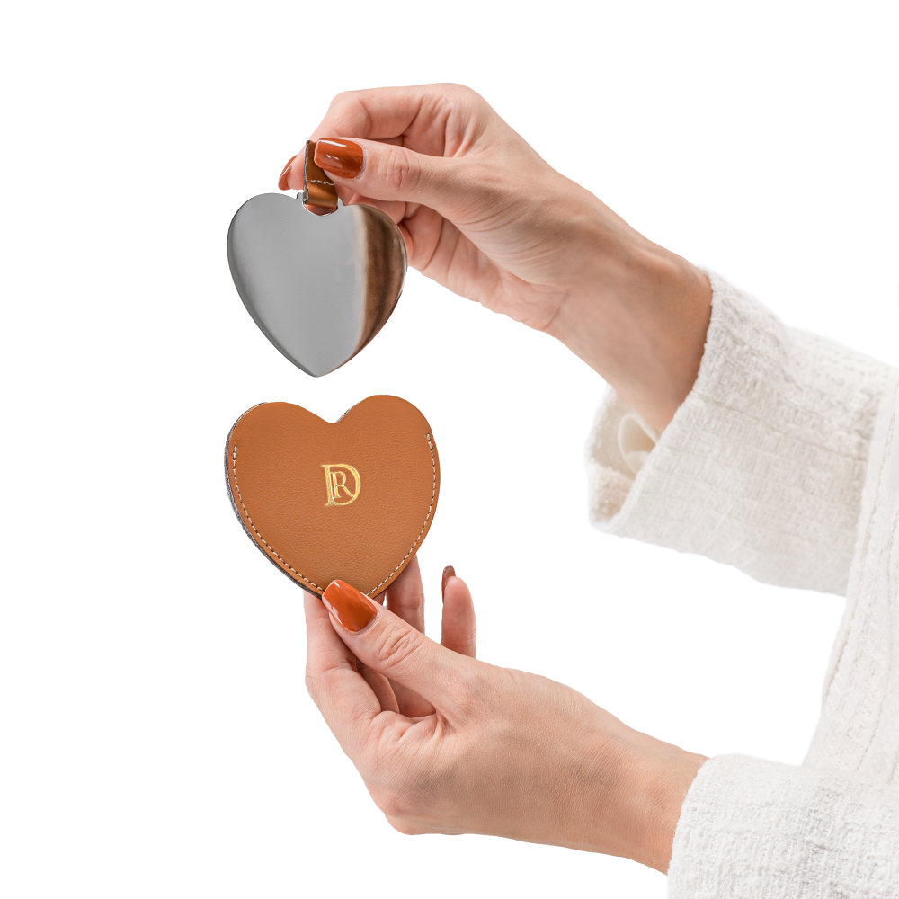 Zrkadielko Srdce Trinity "Hnedé"