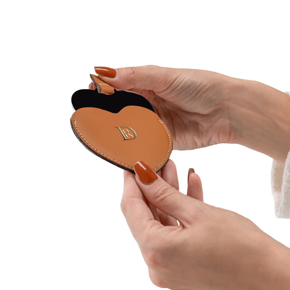 Zrkadielko Srdce Trinity "Hnedé"