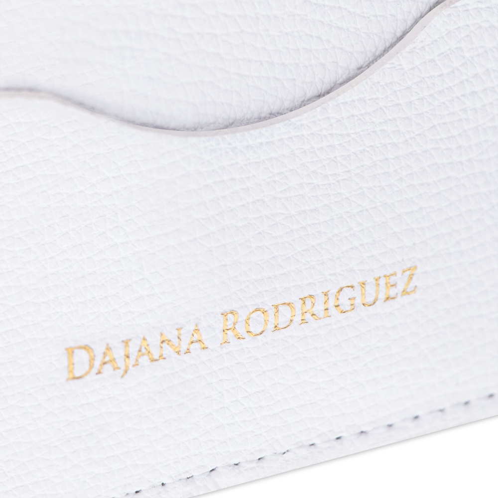 Slim Credit Cardholder Bohemian "BIANCO" Zlatá