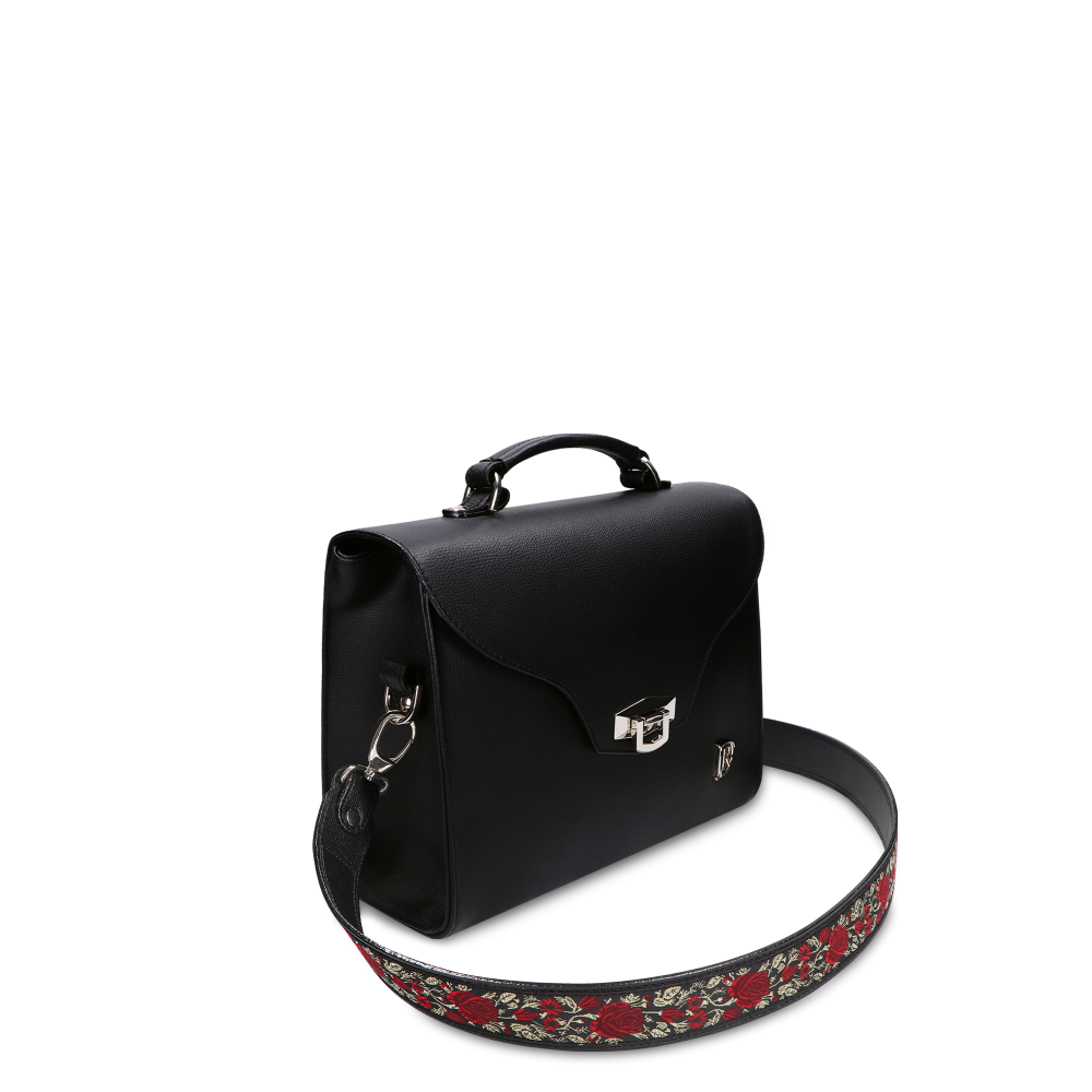 Vivienne Bohemian "NERO" + Popruh Zlatá