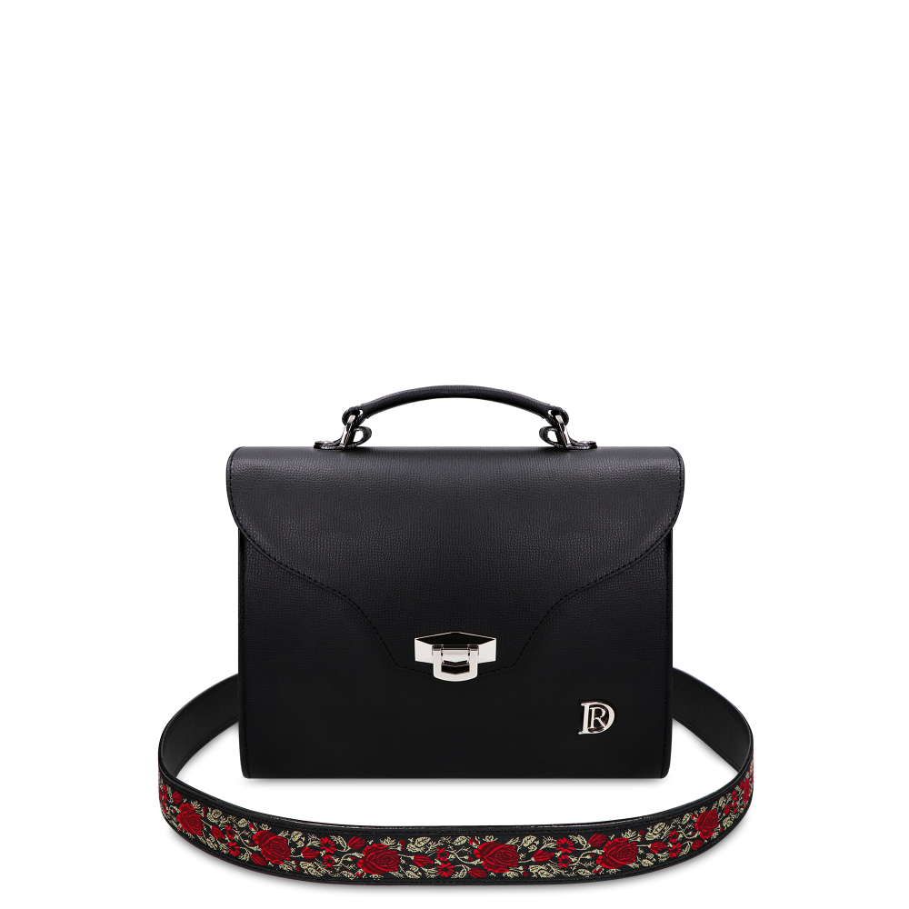 Vivienne Bohemian "NERO" + Popruh Zlatá