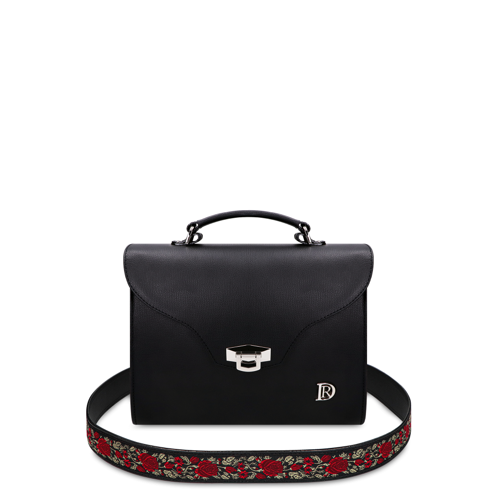 Vivienne Bohemian "NERO" + Popruh Zlatá