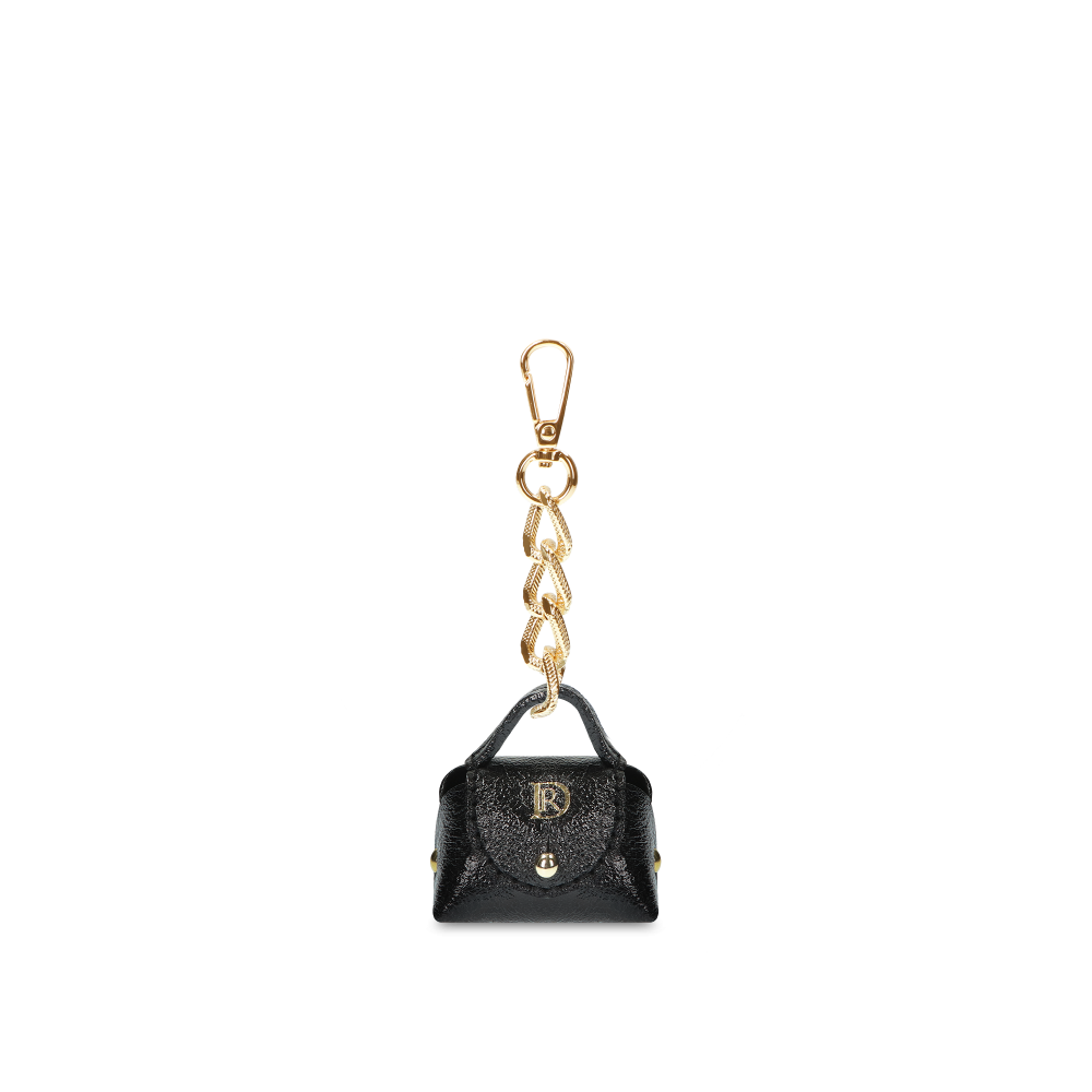 Colgante Mini Bolso Orion "NEGRO" Dorado