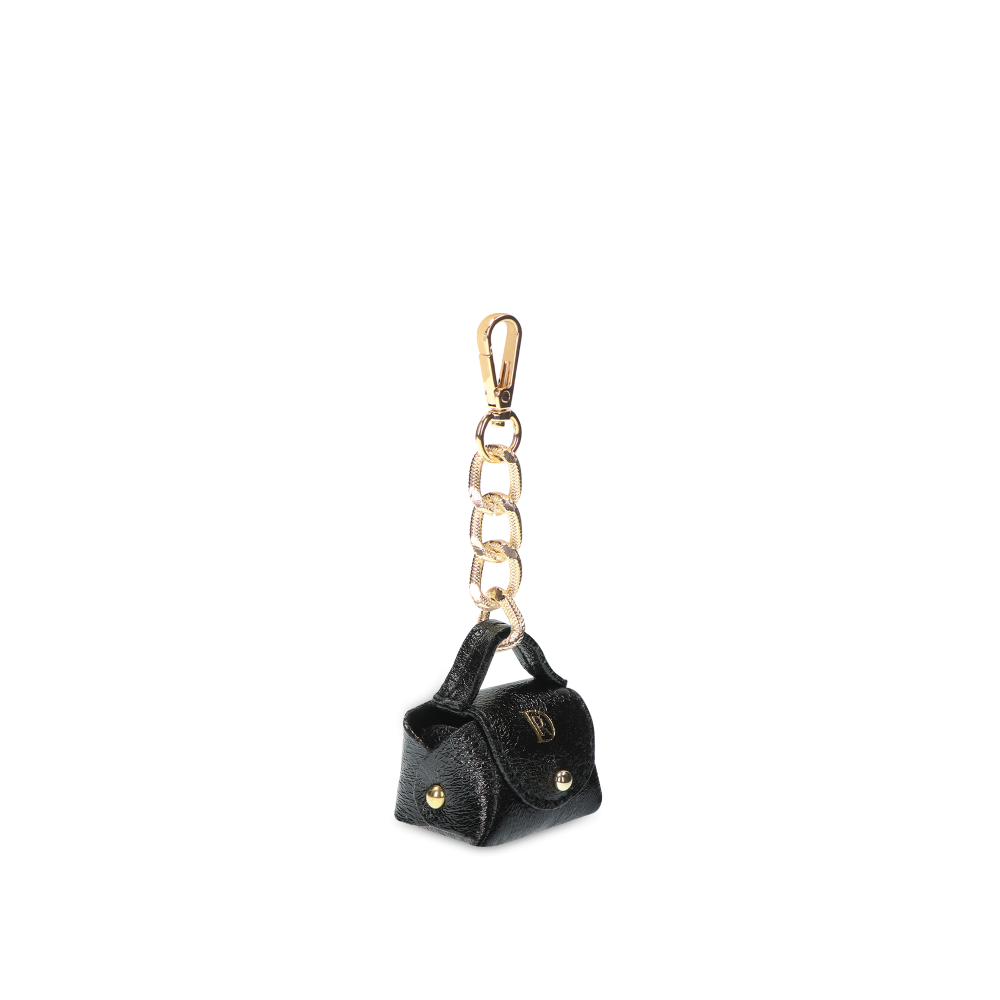 Colgante Mini Bolso Orion "NEGRO" Dorado
