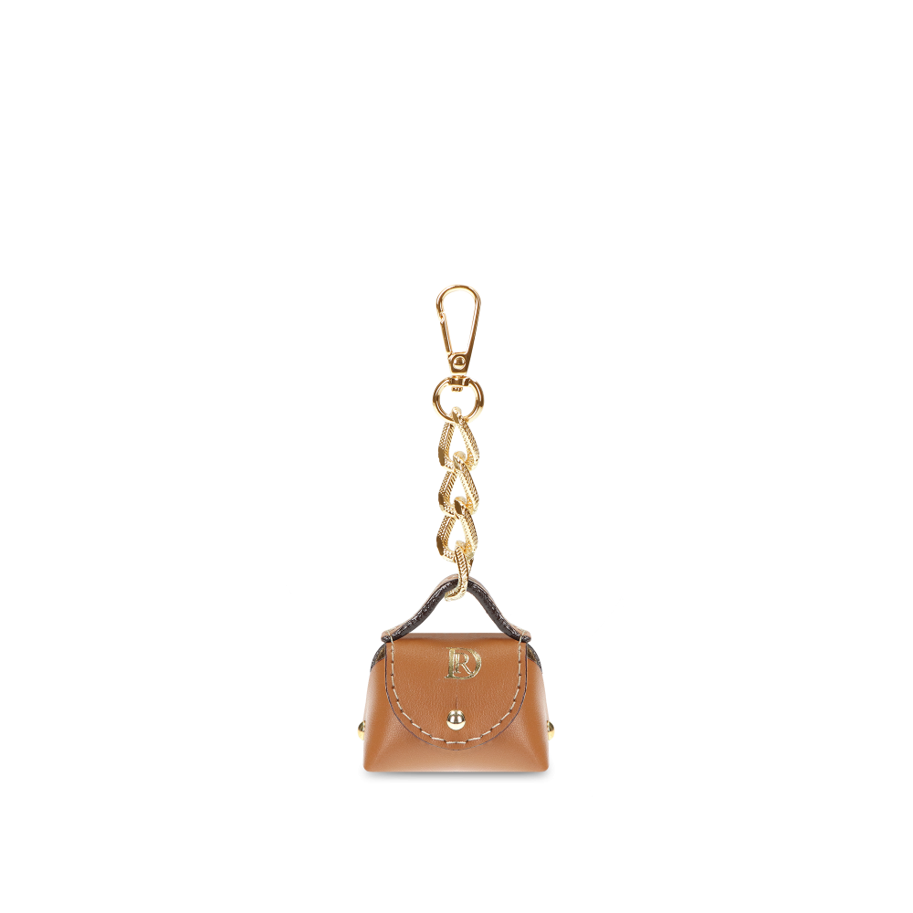 Pendant Minikabelka Trinity "BROWN" Gold