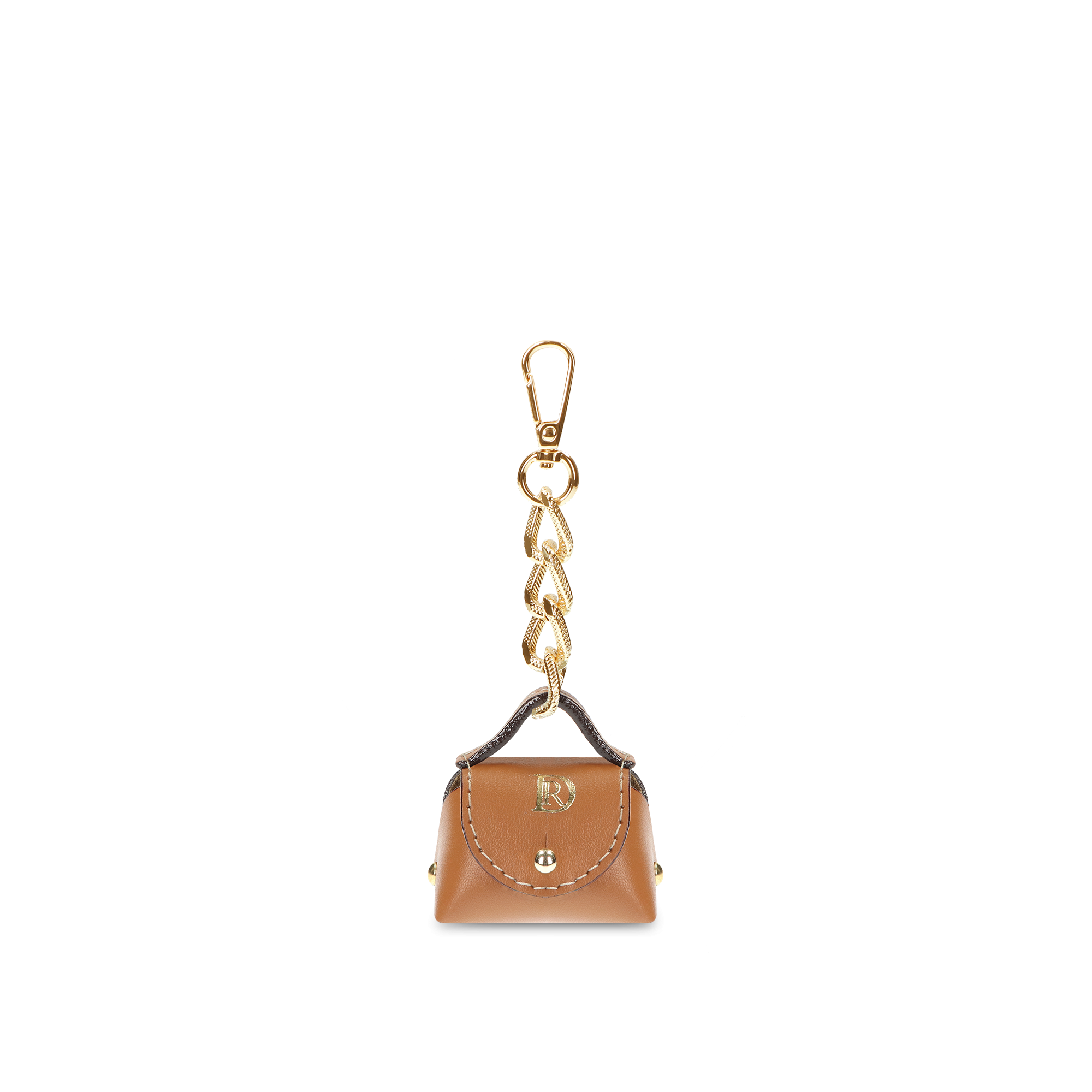 Pendant Minikabelka Trinity "BROWN" Gold