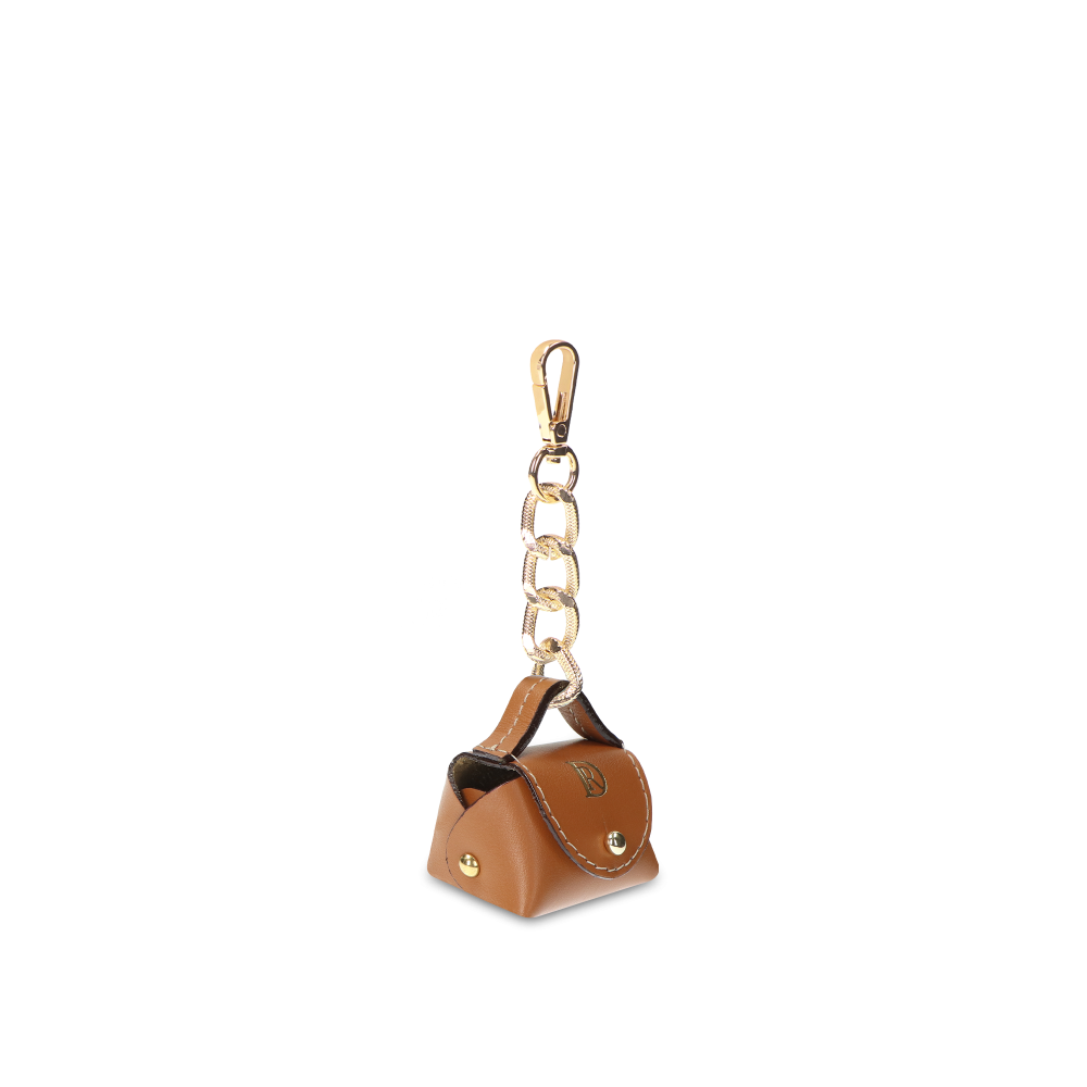Pendant Minikabelka Trinity "BROWN" Gold